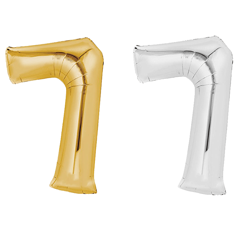 Luftballon, Folienballon, Zahl 1, gold, silber, Ballon, Folienballon, Zahl sieben, Gold, Silber, balloon, foil balloon, nummer 17, gold, silber