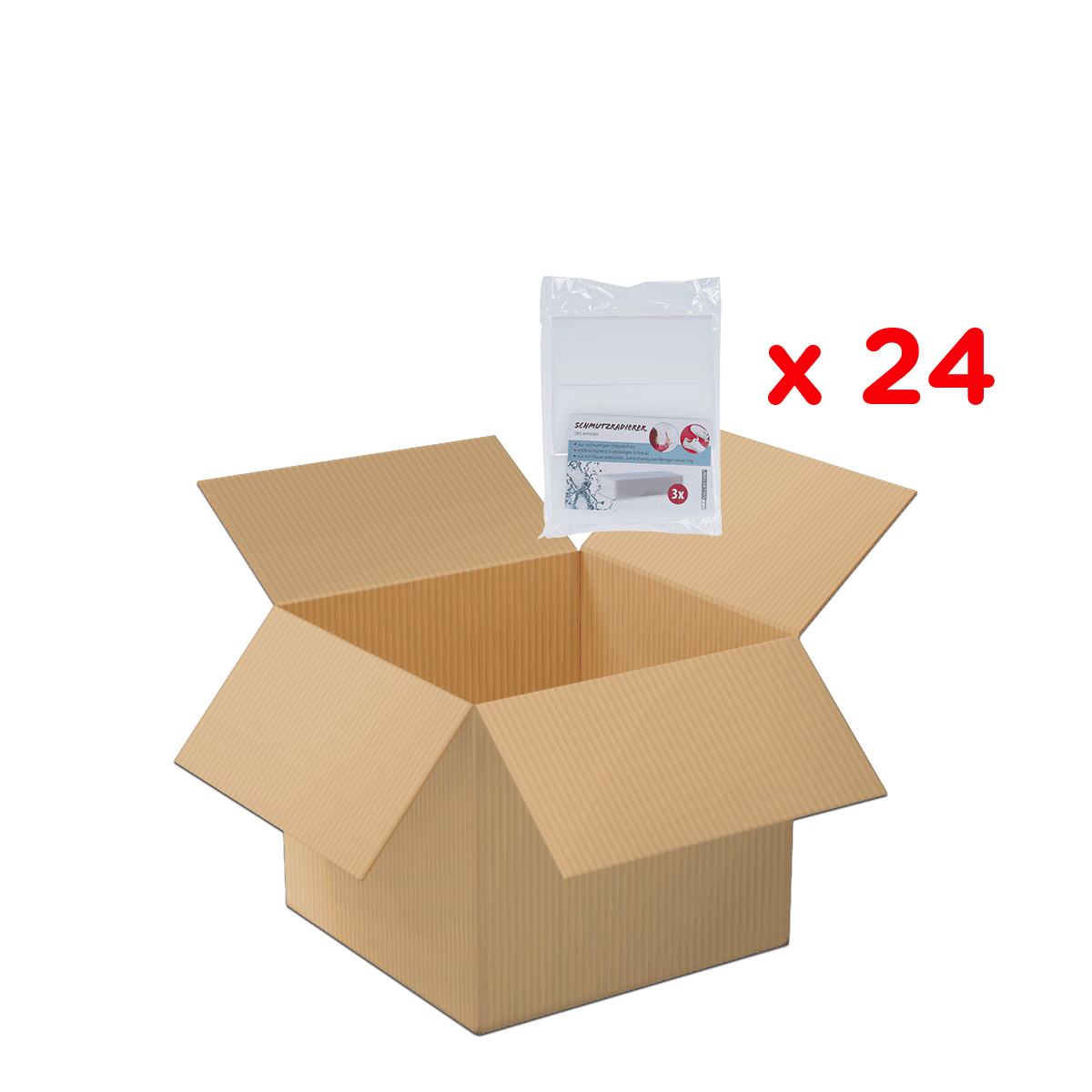 Kartonbox, Offene Verpackung, Schutzausrüstung, Beutel mit 3er-Pack, Versandset, Schachtel, Kartonbox, Versandverpackung, Luftpolsterfolie, 24 Stück, Kartonschachtel, Umzugskarton, Open-top Box, Kartonpaket, Versandkarton