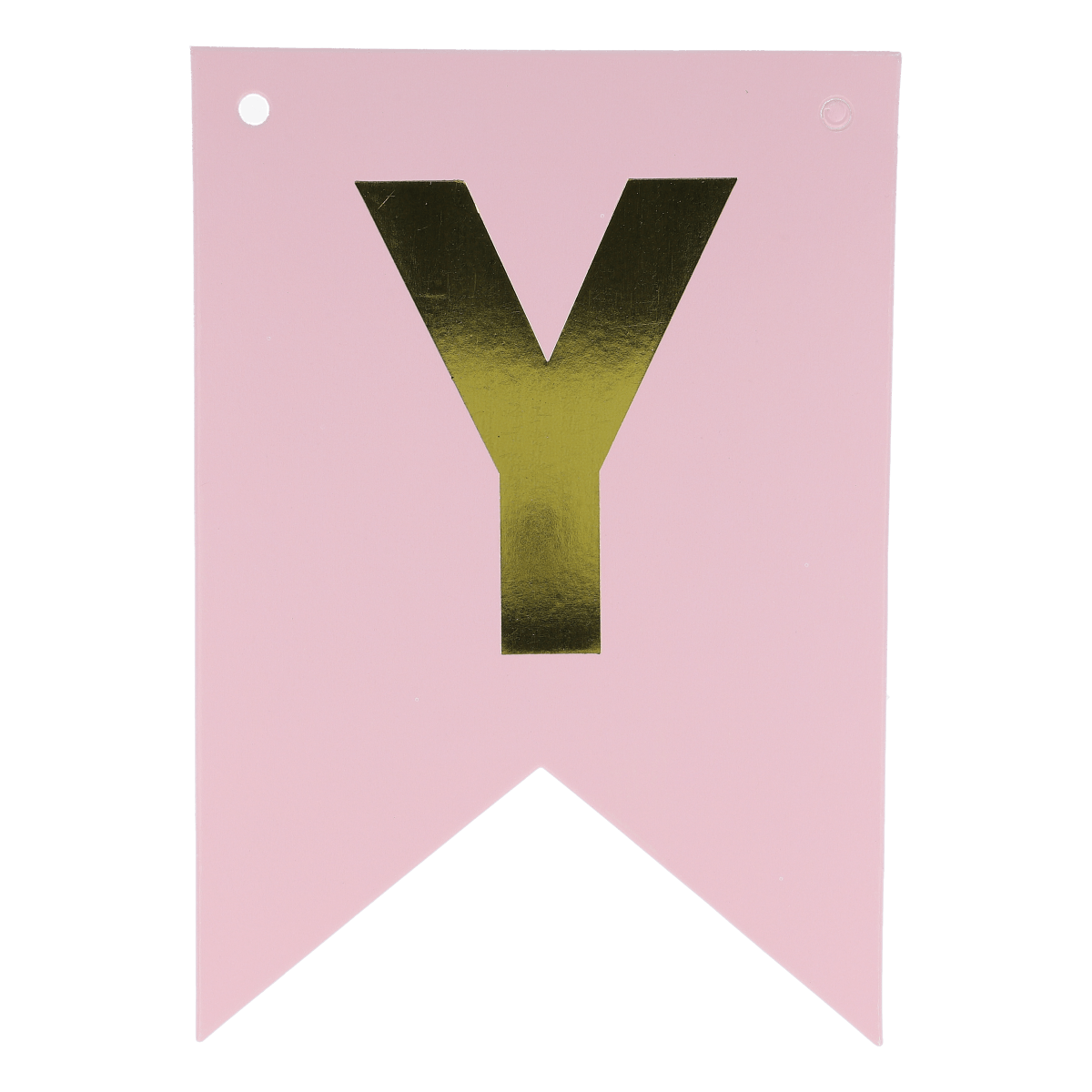 Banner, Pink, Gold letter, Y-Shape symbol, Flag banner, Banner, Flag,  pendent,  pink,  Buchstabe Y, banner, label, pink, gold foil, letter Y