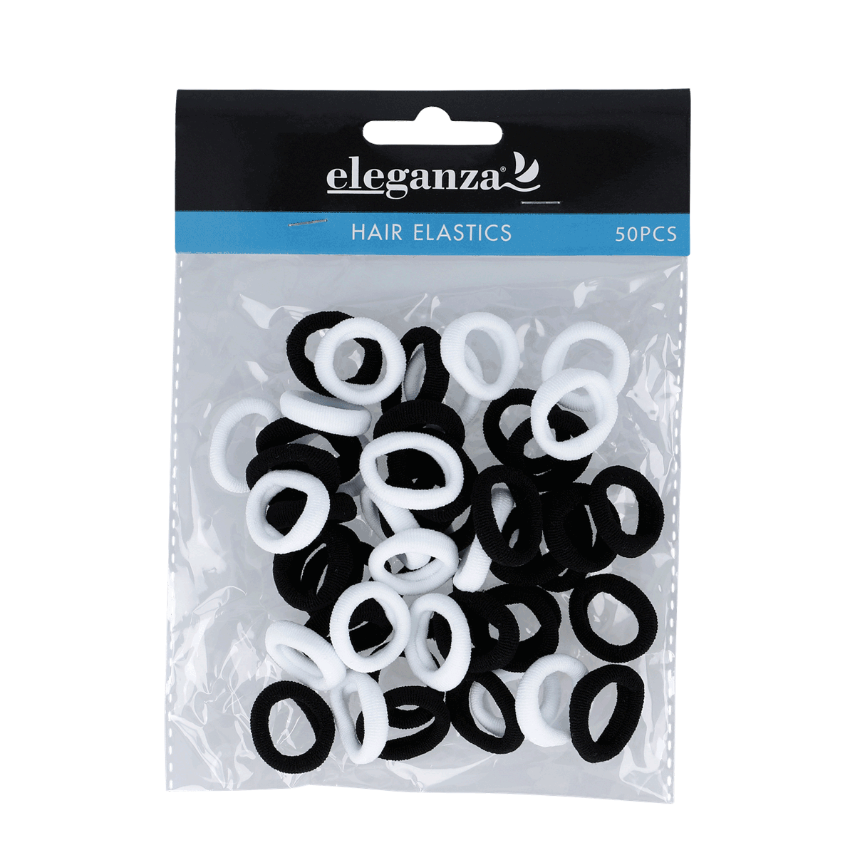 Haargummi, Scrunchies, Elastics, Schwarz-Weiß, 50 Stück, Haarelastics, Haar-Spangen, Schwarz, Weiß, 50 Stück, Haarelastics, Schwarz-Weiß, Ringel, Elastikbänder, Haargummis