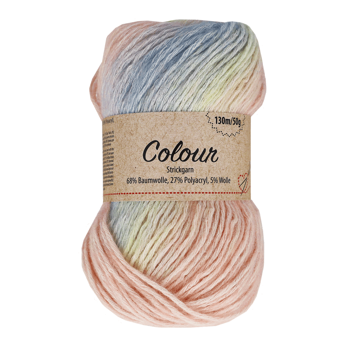 Faden Garn, Strickgarn, Baumwolle, Bunt, Maße 130m/50g, Wolle, Strick Garn, Pastellfarben, Mehrstrangig, Kuschelig, Strickgarn, Baumwolle, Polyacryl, Pastellfarben, 50g-130m