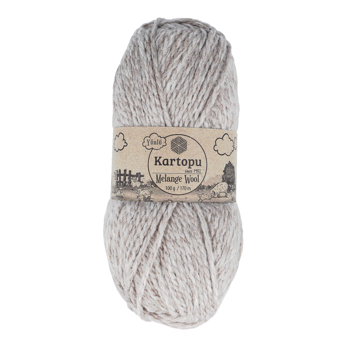 Wolle, Melange, Garn, Strickware, Faden?, Wollknäuel, Melange Wool, Kartopu, Grau,  Garnfarbe, Wolle, Garn, Melange, Strickgarn, Kartopu