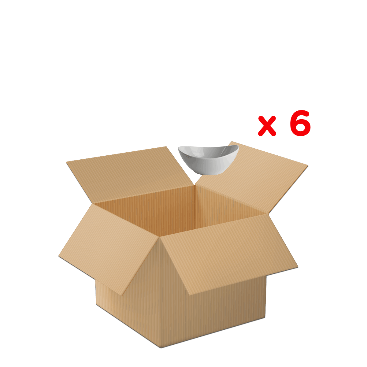 Kartonschachtel, Umzugskarton, Kartonbox, leer, Verpackungskarton, Kartonschachtel, Umzugskarton, offen, mit Deckel, 6 Stück, Kartonschachtel, Offen, Karton, Verpackung, Schüssel