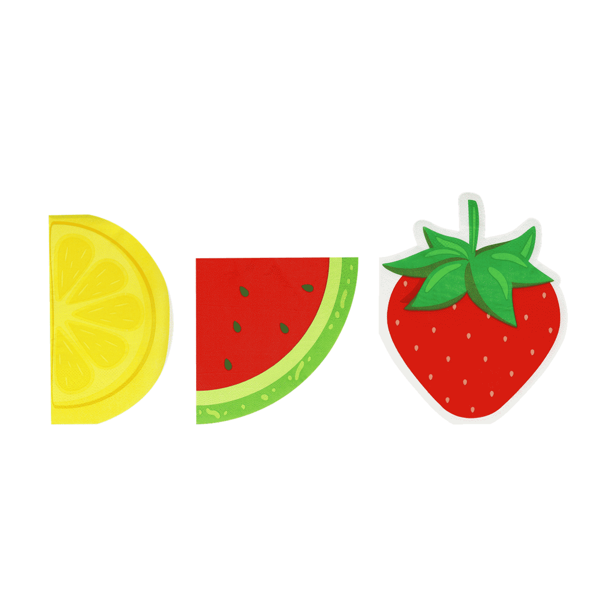 Frucht, Zitrone, Wassermelone, Erdbeere, geschnittene Stücke, frucht, scheibe, zitrone, wassermelone, erdbeere, Zitronenstück, Wassermelonen-Scheibe, Erdbeere, Obstmotiv, Frucht-Schnitt