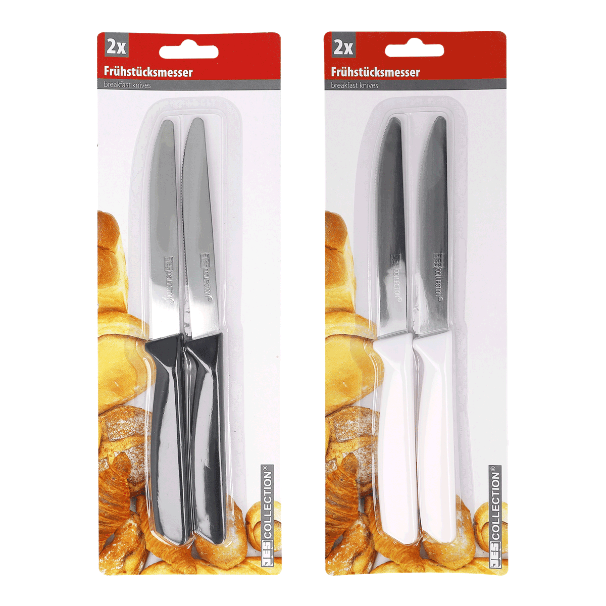 Frühstücksmesser, Messer-Set, Edelstahl, spitze Kanten, 2 Stück, Frühstücksmesser, Messer-Kerz, Kochmesser, Besteckset, Klingen, Messer, Frühstücksmesser, Küchenmesser, Klappmesser, 2er-Set