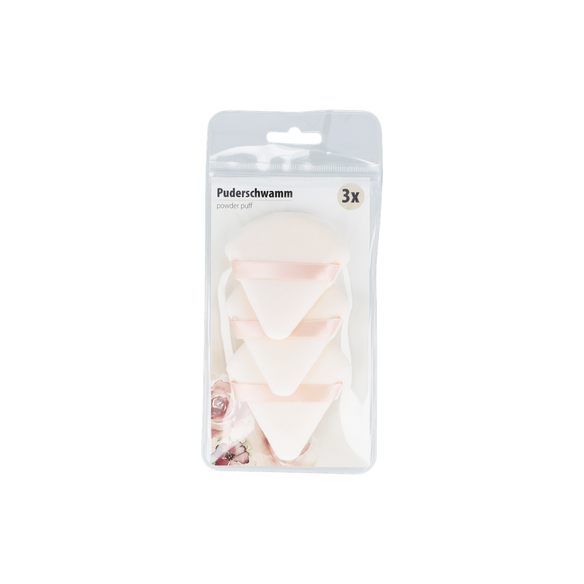 Puderpuff, Make-up-Applikator, Puffen-Set, drei Stück, pfirsichrosa, Puderblüte, Satz aus 3, Pfirsichfarben, Pulverpuff?, dreieckige Form, Powderpuff, Make-up-Puff, Puff-Set, Weicher Rosa, Mehrfachpack