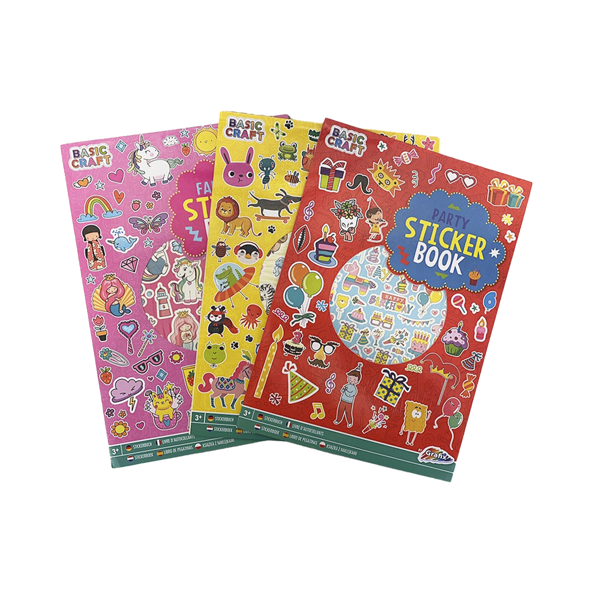 Stickerbuch, Klebebuch, Bastelset, Party, Sticker, Stickerbuch, Sticker, Bastelbuch, Kinderaktivität, buntes Design
