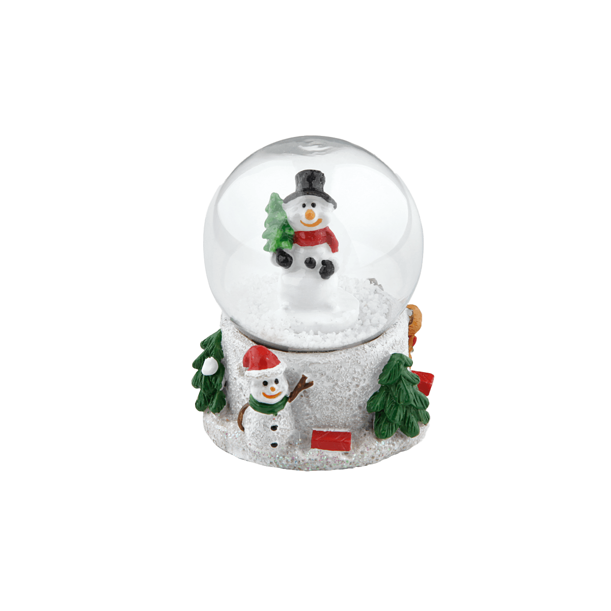 Schneekugel, Schneemann, Winterdeko, Globe, Mini-Kunstwerk