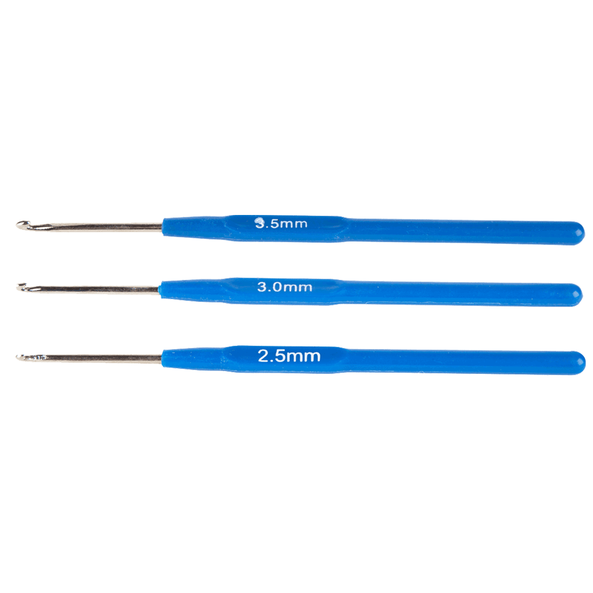 seed hooks,  crochet hook,  hook set,  soft blue,  3.5mm, Hakenstichnadel, Haken-Satz, blaue Griff, Metallhaken, 3.5mm/3.0mm/2.5mm, Nahtzubehör, Häkelnadel, Aufziehwerkzeug, Handarbeit, Nadel