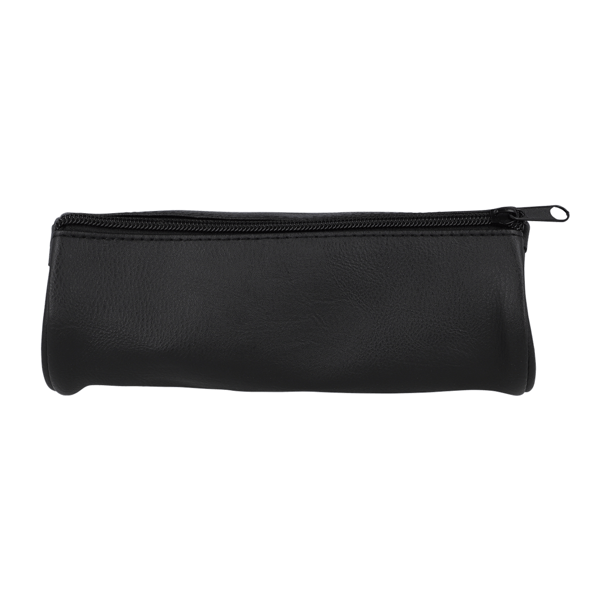 Stiftetasche, Reißverschluss, Schwarz, Leder, Kosmetiktasche, Schreibwarenetui, Reißverschluss-Tasche, Lederartige Textur, Schwarz, Kompakt, Wallet, Reißverschlussbeutel, Schwarz, Leder, Clutch