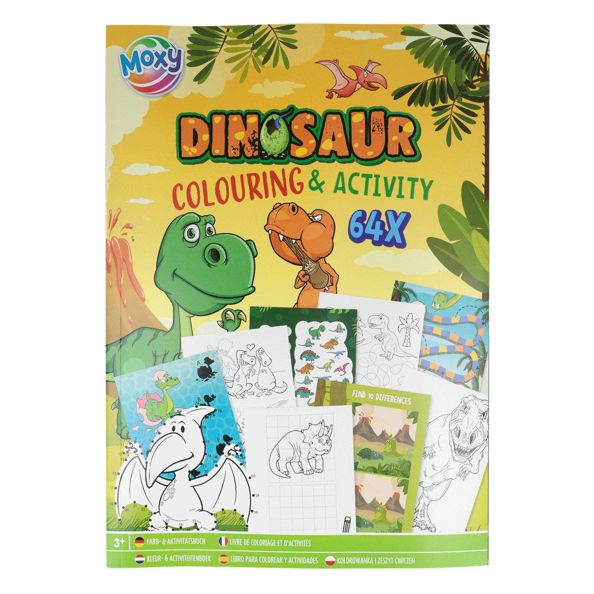 Dinosaurier, Ausmalen, Aktivität, Kids, Malbuch, Dinosaurier, Ausmalbuch, Aktivität, Coloring, Vorlage, Dinosaurier Malbuch, Ausmalbuch, Aktivitätenbuch, Dinosaurier-Illustrationen, 64x Malvorlagen