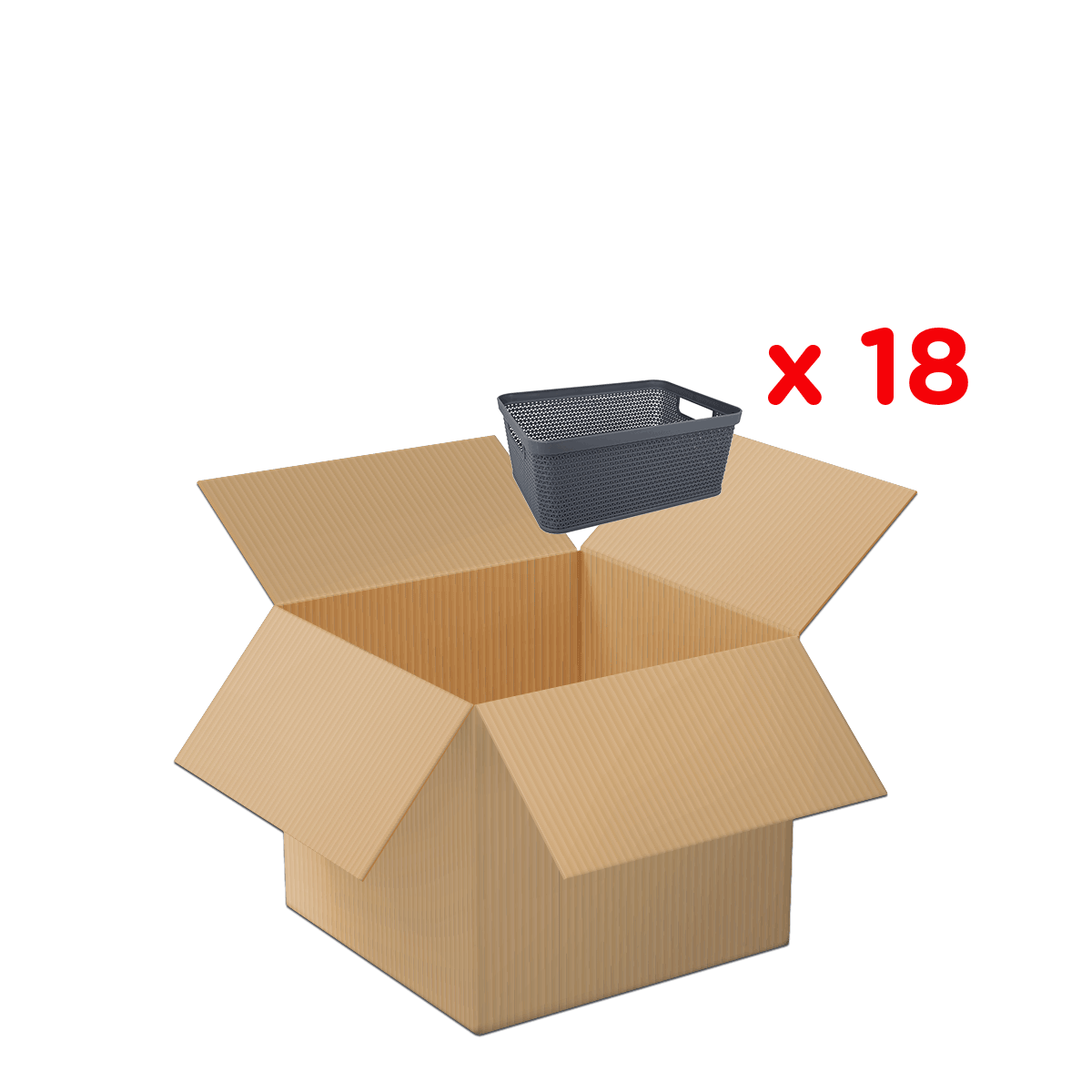 Kartonbox, Kartonschachtel, Versandkarton, leer, Korbaufbewahrung, Kartonbox, offene Box, Versandbox, Aufbewahrungsbox, Korb aus Kunststoff, Kartonschachtel, Kartonbox, Aufbewahrungsbox, Versandbox, leere Box
