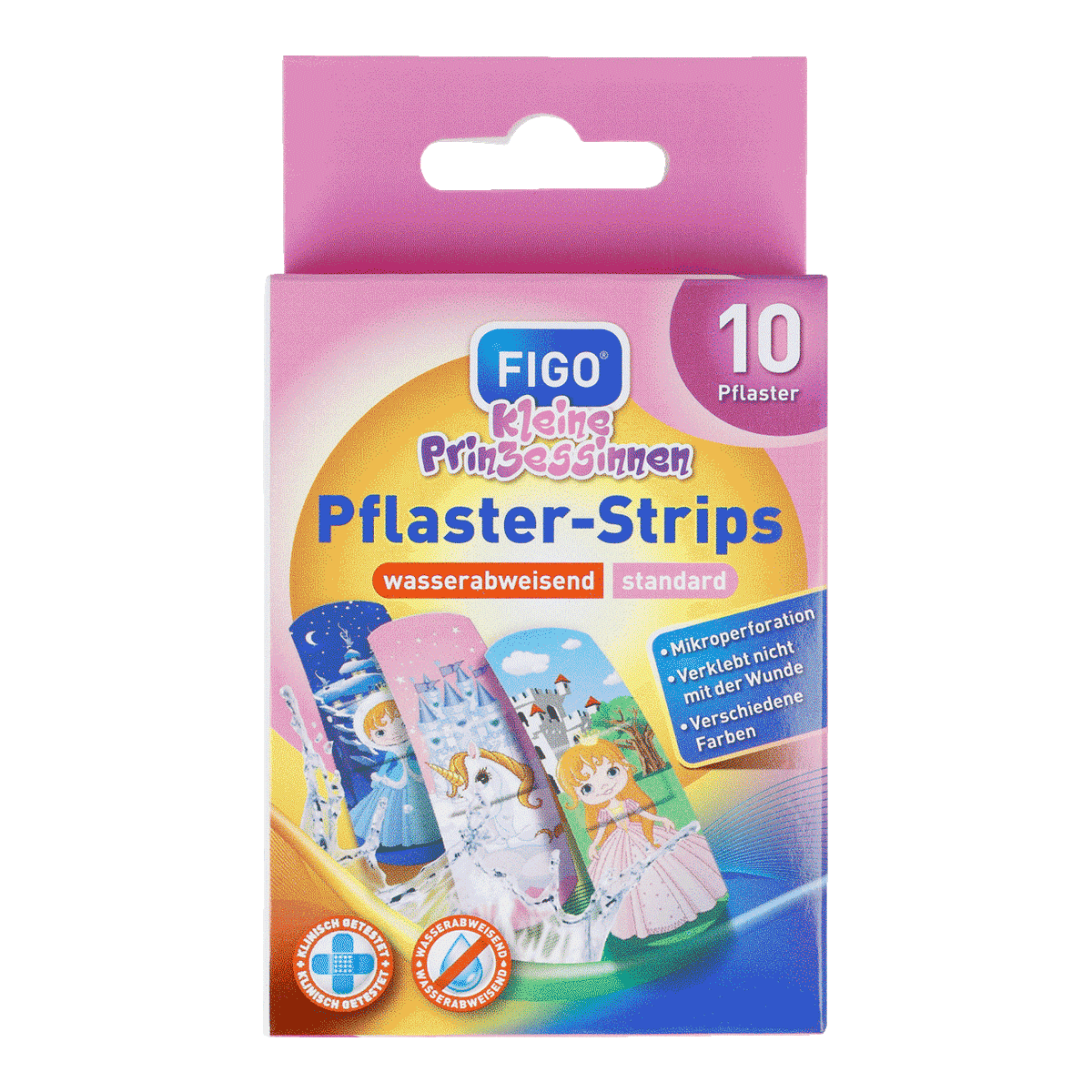 Pflaster-Strips, Wasserabweisend, Standard, Kleinkinder, Prinzessin, Pflaster-Strips, Kleber-Strips, Wasserabweisend, Standard, Mikroperforation, Pflaster-Strips, Wasserabweisend, Standard, Kleine Prinzessinnen, Figur/Fantasy-Design