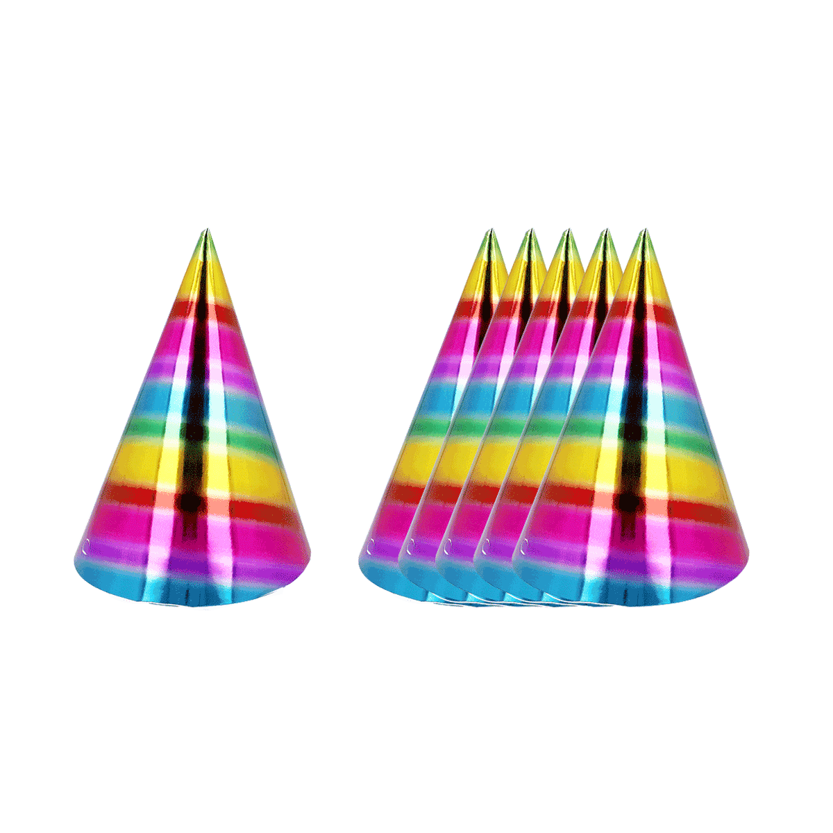 party hat, cone hat, Regenbogen, mehrfarbig, Party-Dekoration, Partyhüte, Konfetti, Kegel, Regenbogen, bunt, Partyhüte, Kegel, Bunt, Konfetti, Deko