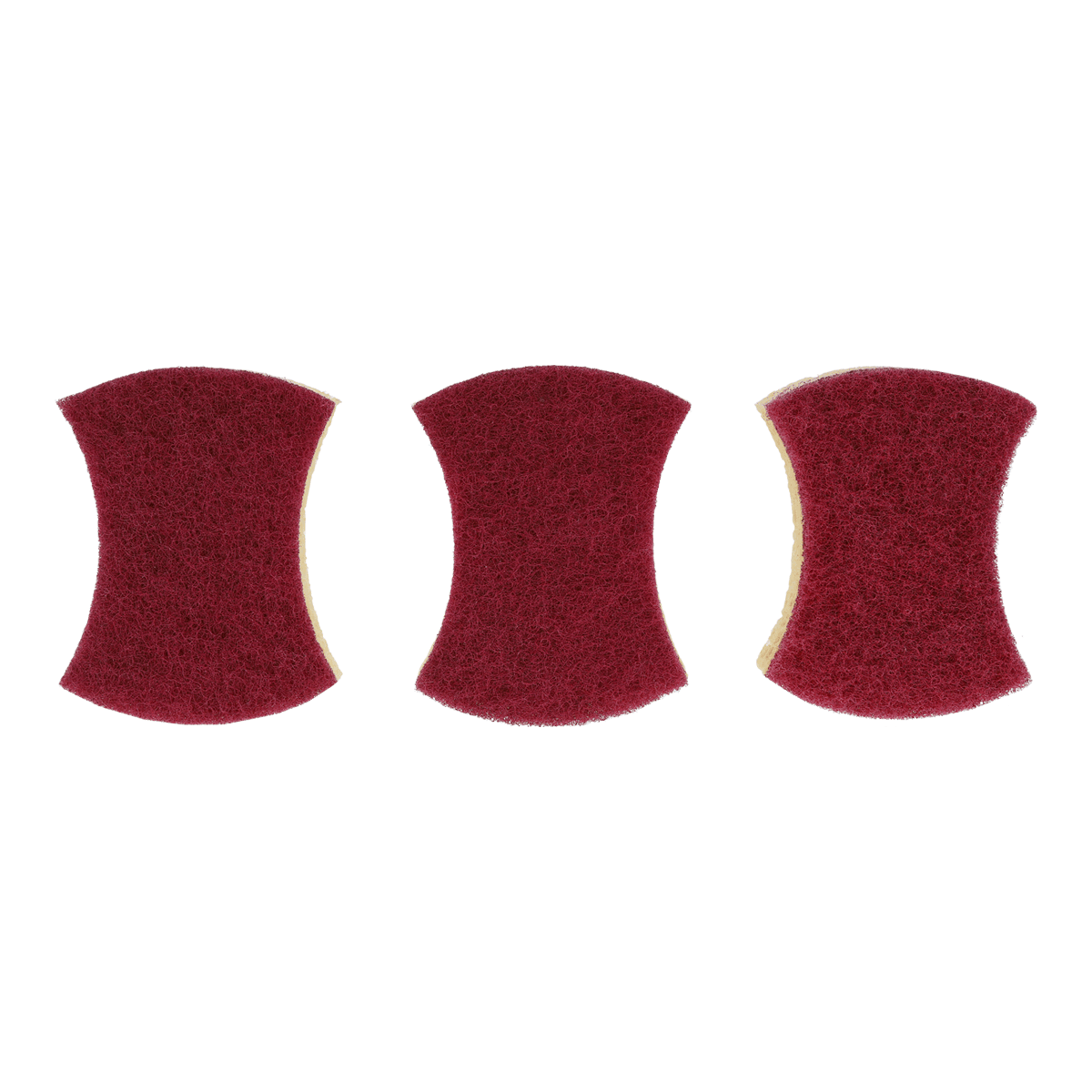 Schwämme, Küchenschwämme, Roter Schwamm, Schaumstoff-Schwamm, Dreier-Set, Schwamm, Puffer, Rote Filzscheiben, Küchenschwamm, Dreier-Set, Schwämmchen, Kappelchen, Rot, Filz, Dreier-Set