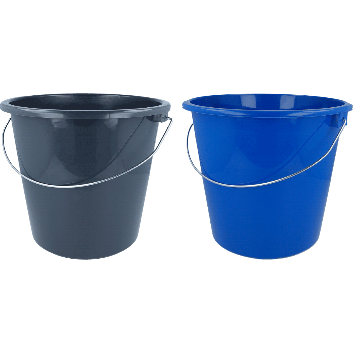 Eimer, Bucket, Plastik, grün, blau, Eimer, Bügelfarbe, Kunststoff, Tragegriff, zweifarben, Eimer, Bucket, Garten, Two-tone, Metallbügel