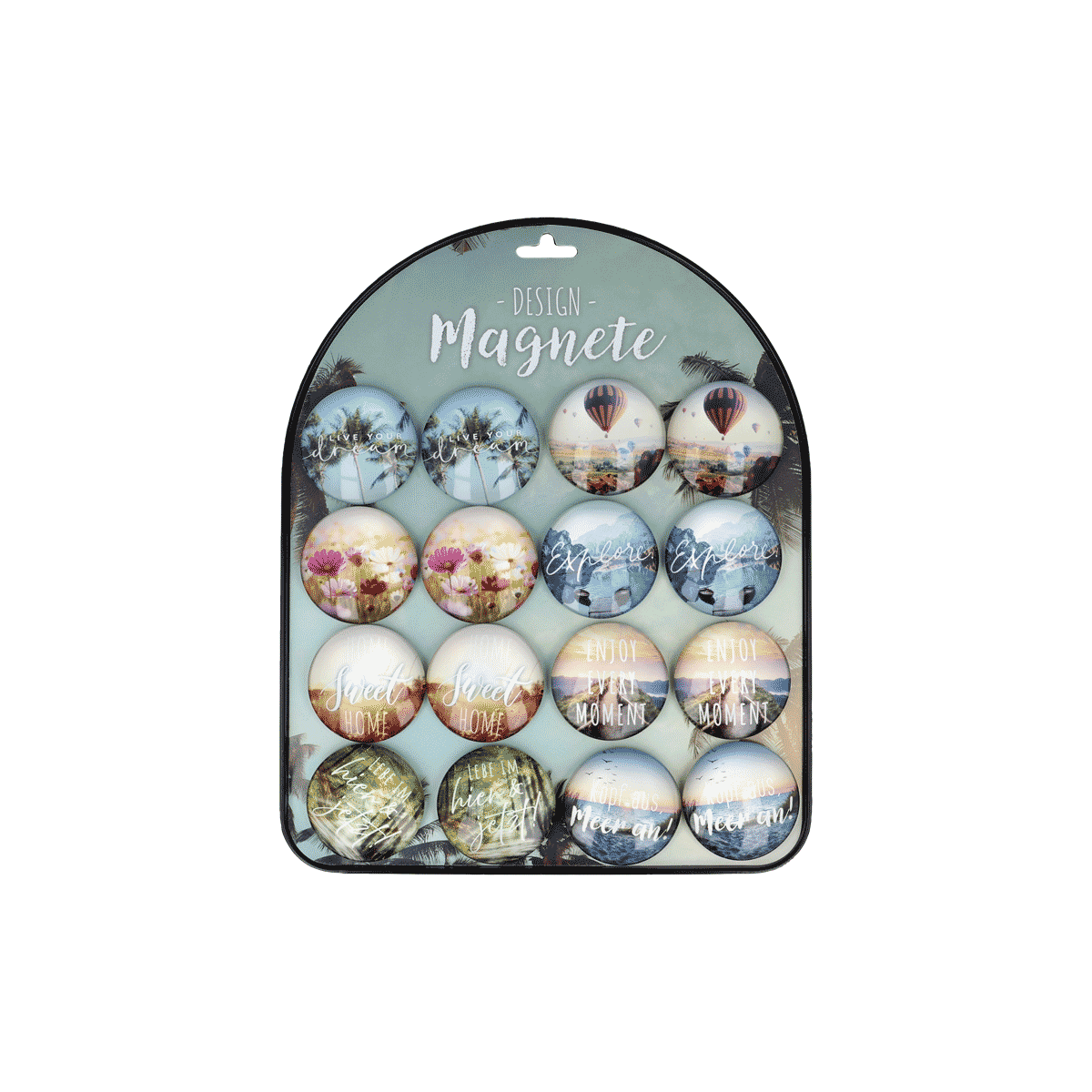 Magnet, Design-Magnet, Glaskugel-Magnet, Dekor-Magnet, Kartenmagnet, magnet, kugel, tee, sonnige pattern, meerblick, Magnet, Design, Kugeln, Dekor, Außenaufnahme