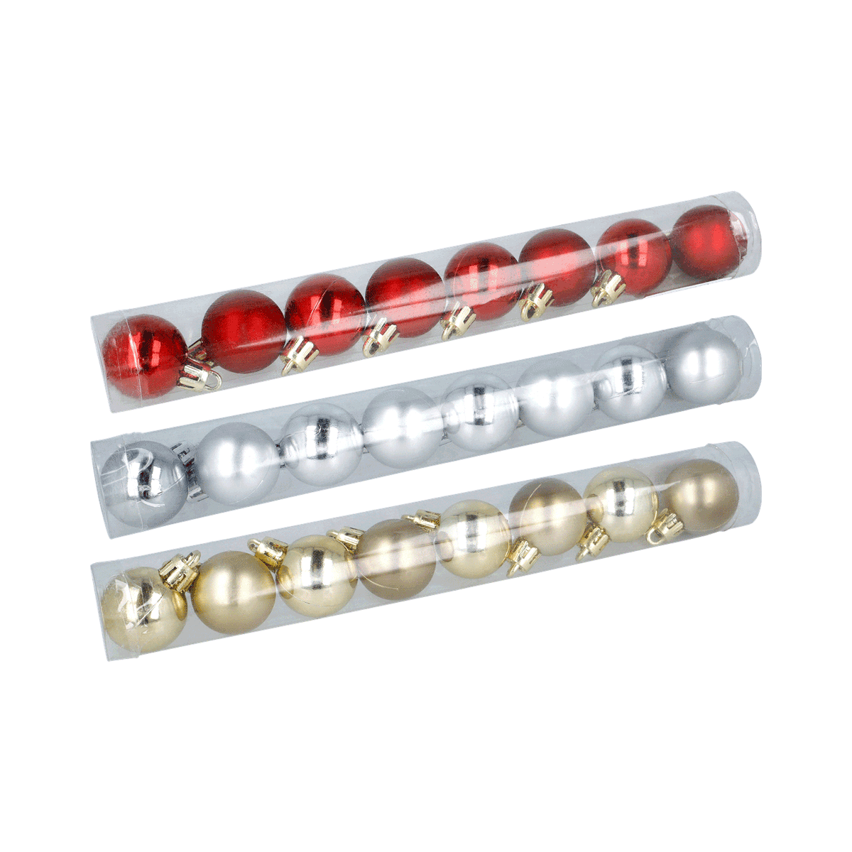Christbaumkugeln, Weihnachtskugeln, Rot, Silber, Gold
