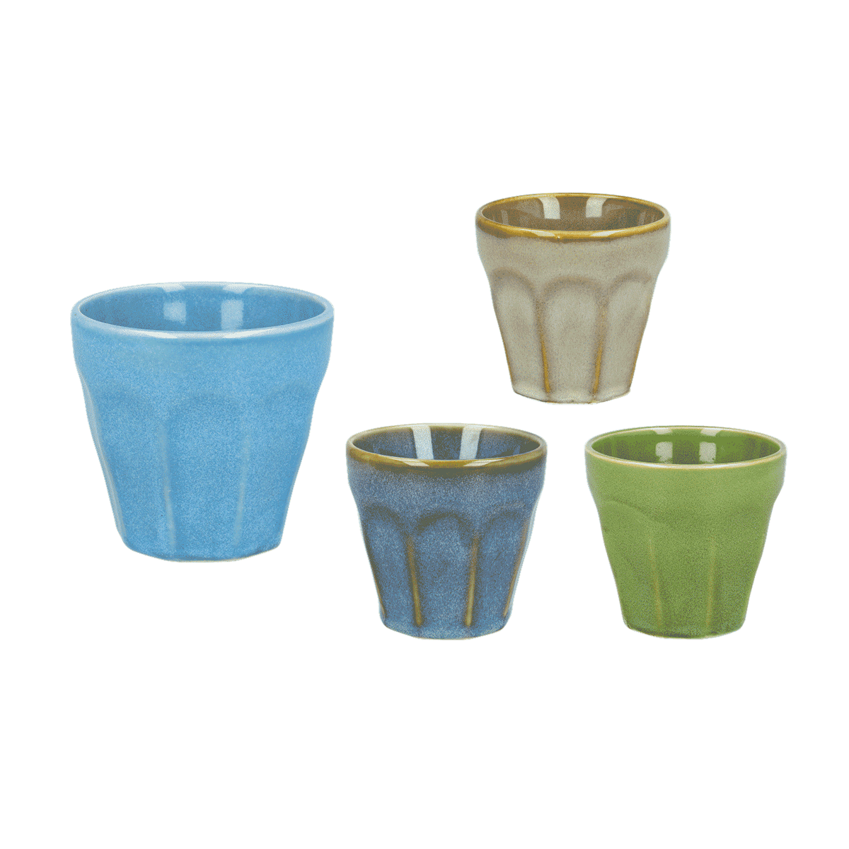 tassen, keramik, becher, farbig, set(4), Tassen, Töpfe, Keramik, Farbenmix, Set, Tasse, Keramik, Becher, farbig, Set