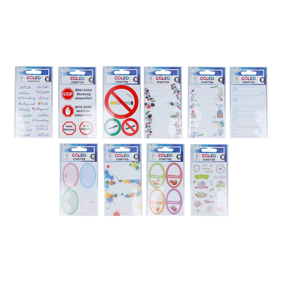 Etiketten, Sticker, Aufkleber, Klebepapier, Notizen, Etiketten, Aufkleber, Schilder, Klebebeschriftung, Notizaufkleber, Etiketten, Klebepunkte, Aufkleber, Schriftzüge, Dekoration