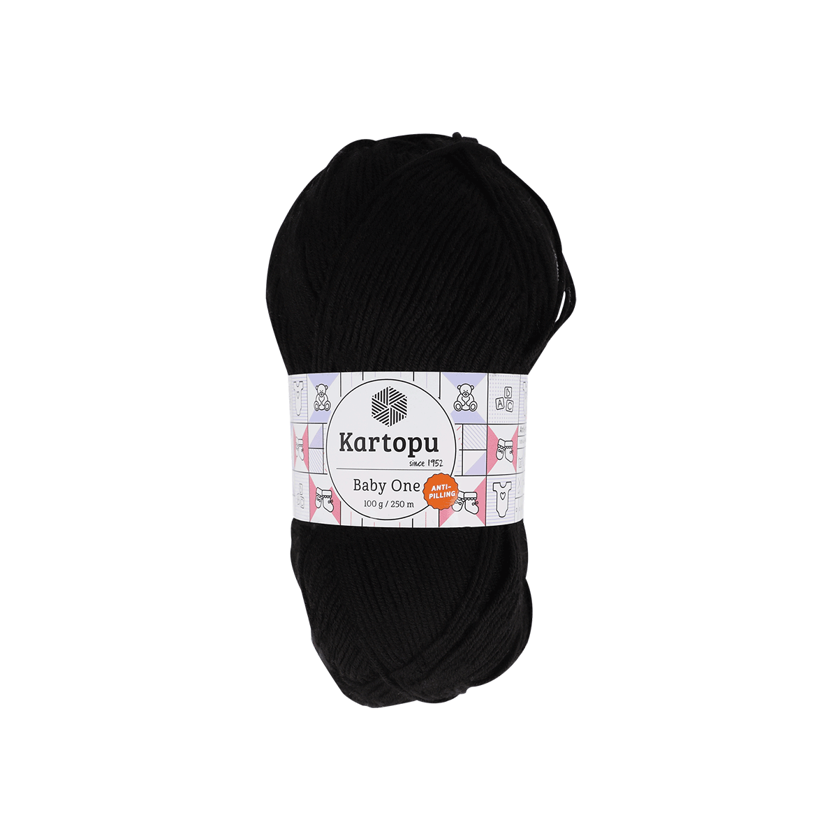 Schachenwolle, Baby One, schwarz, Garn, 100 g/250 m, Schachen/Wolle, Baby-Artikel, Garn, Schwarz, Karton-Paket-Label, Sockenwolle, Baby One, schwarz, Garnband, Anti-Pilling