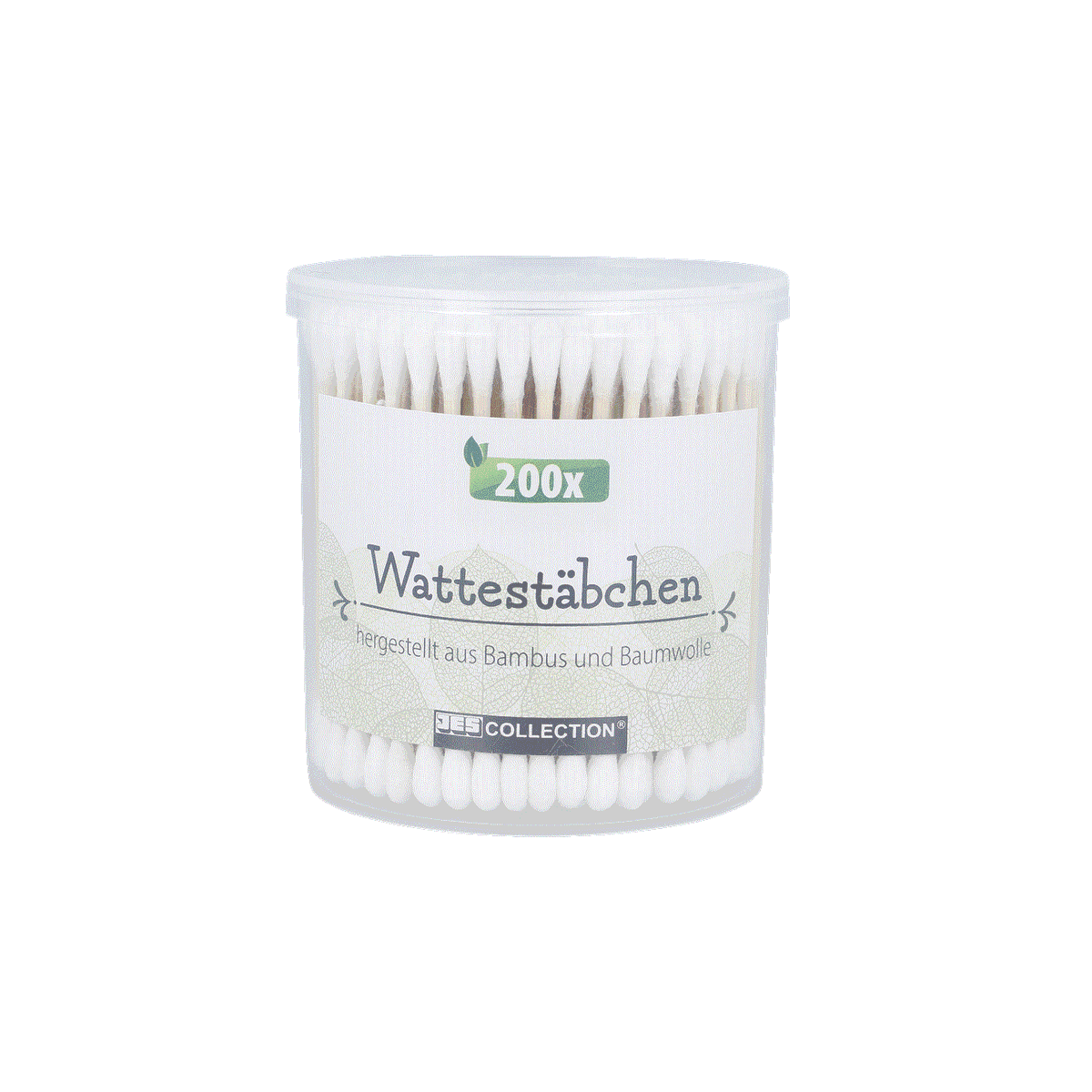 Wattestäbchen, Wattestäbchen-Container, Bambus, Baumwolle, 200x