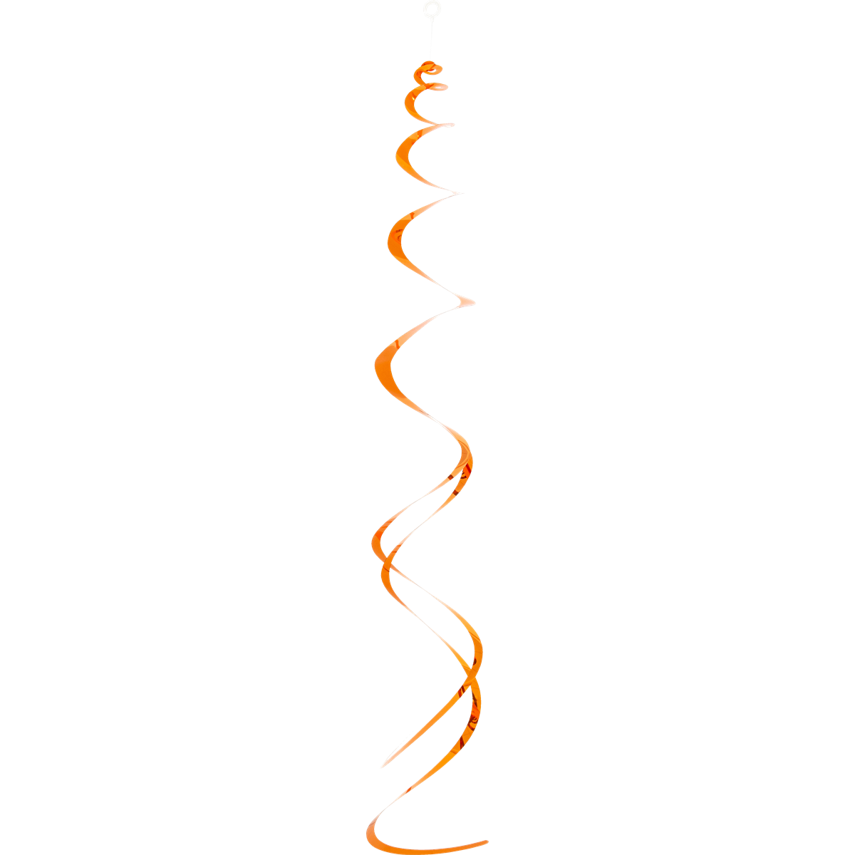 Spirale Girlande, Orangenes Band, Dekoration, Wackelspirale, Hängedekoration, Spirale, Orangeribbon, Geburtstagsschnur, Dekorband, Spiralschnur, Spiralkabel, Orange Spirale, Girlande, Dekorspirale, Schwarz Hintergrund