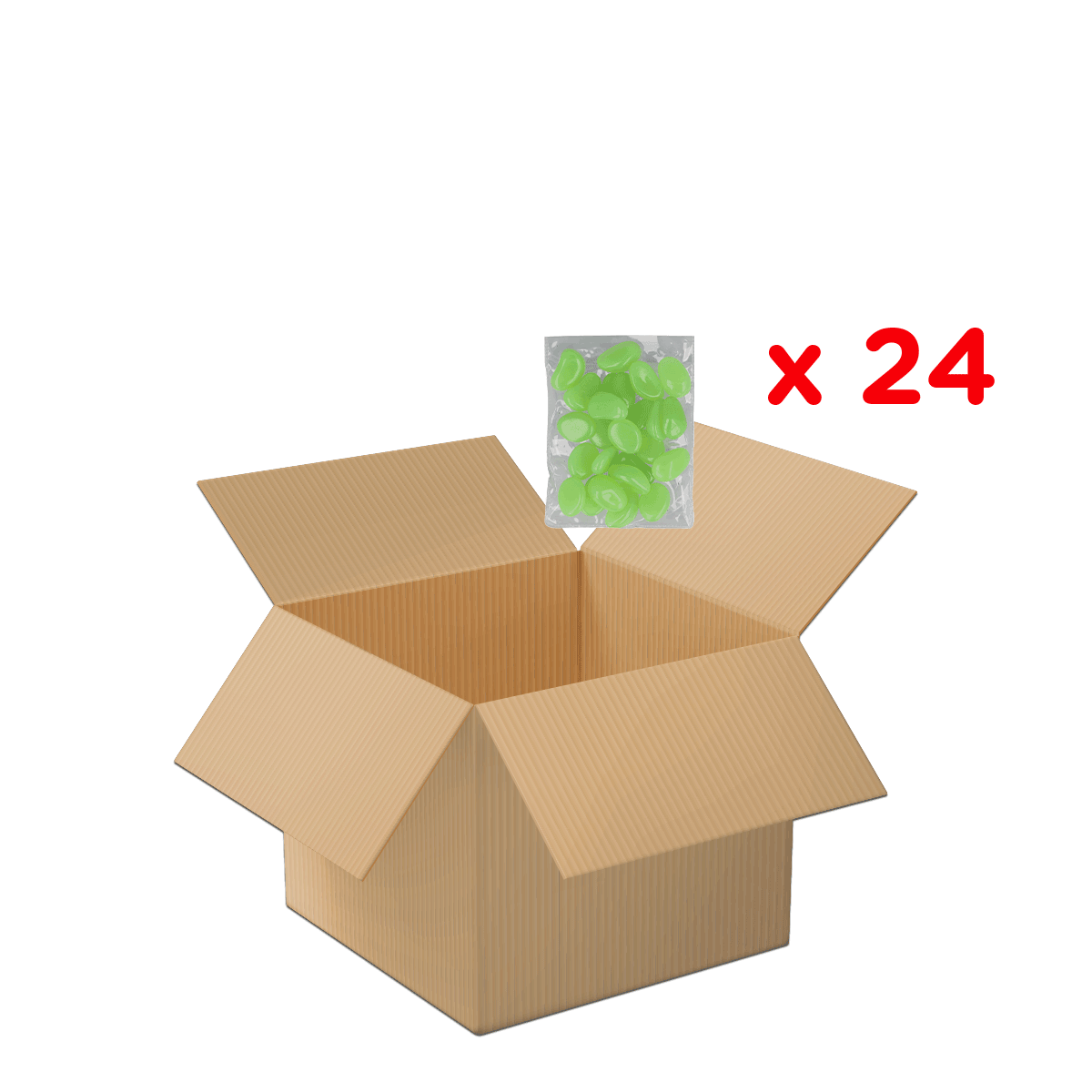 kartonbox, kartonverpackung, versandbox, packung, grüne ohrstöpsel, kartonbox, offen, packaging, zubehör, versandkarton