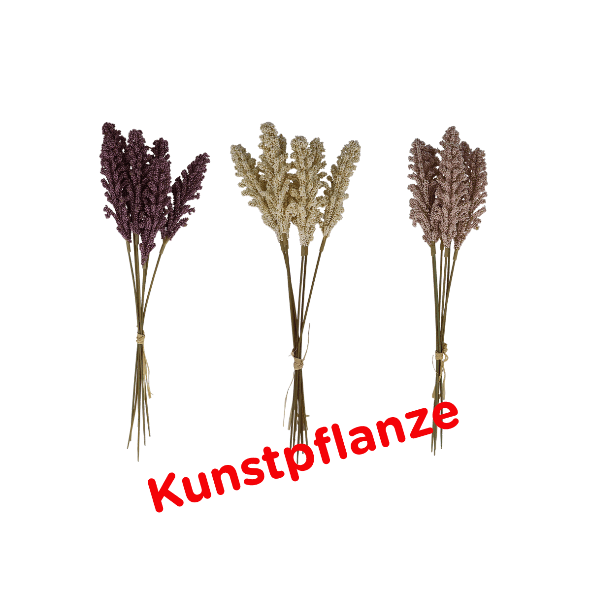 Kunstblume, Trockenblume, Staubgefäße, Limonengrün, Bundle, Kunstpflanze, Trockenblumen, Schnittblumen, Lila Beerenoptik, Beigefarbene Trockenblumen, Kunstpflanze, Trockenblumen, Lavendel-ähnlich, Strohgebunden, Drei Bunds