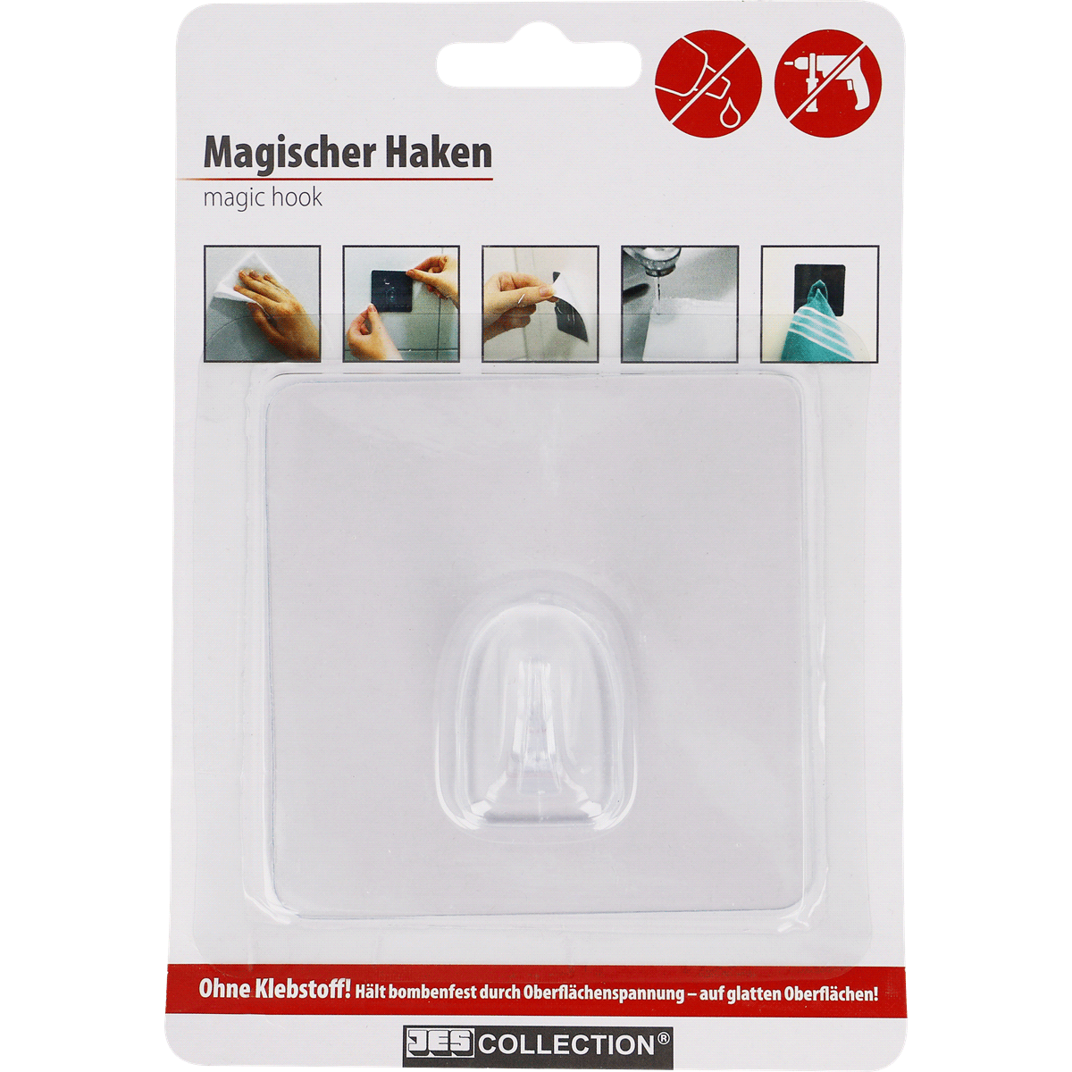 magischer Haken, Haken, Kunststoff, Clip, Aufhängung, Magischer Haken, Haken, Aufhängung, Deko-Haken,  kleberfrei, magischer haken, haken, verpackung, klarplast, cleanering, bonus