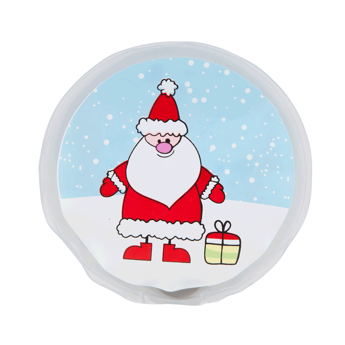 Weihnachtsfigur, Santa, Schnee, Geschenk, Rund