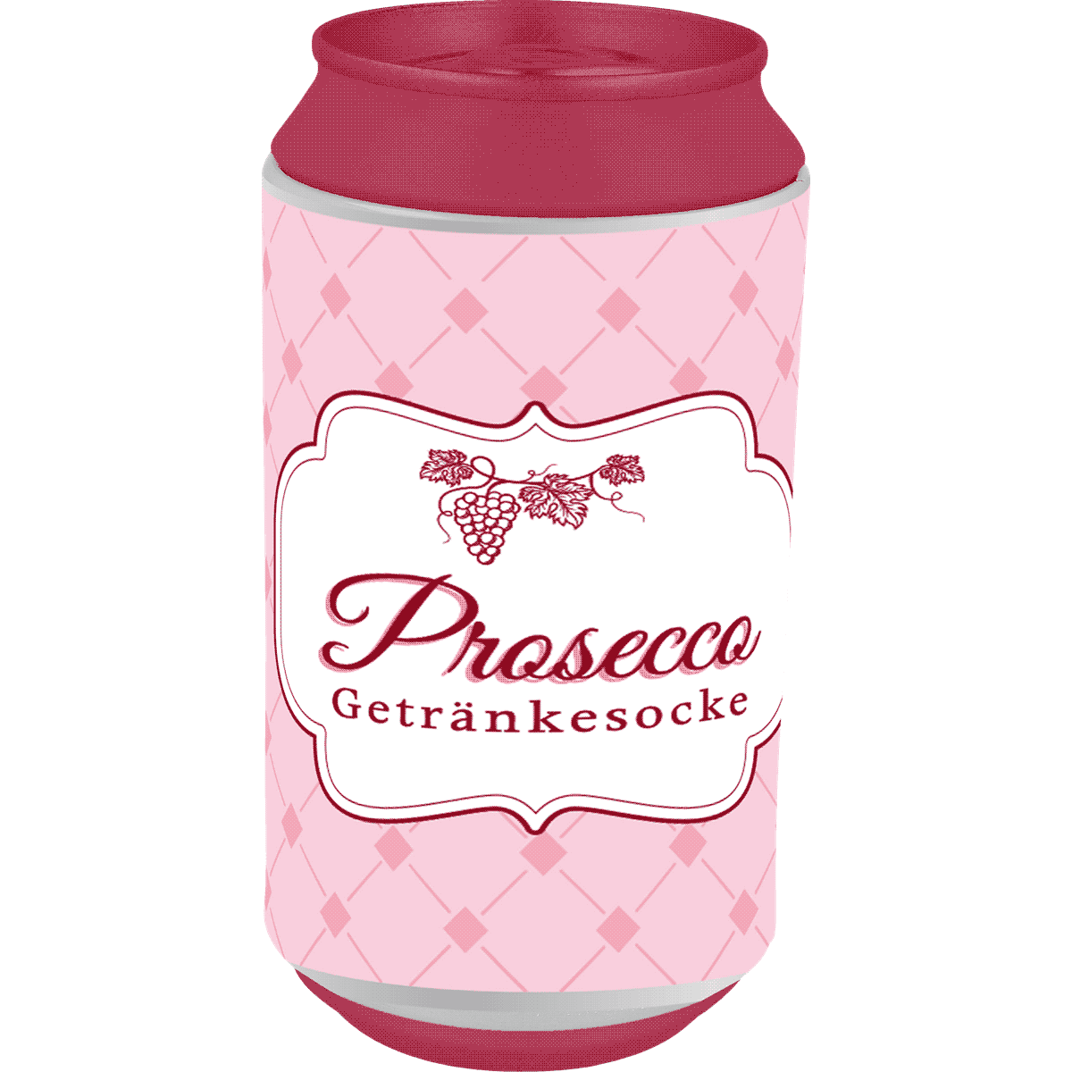 Prosecco, Getränkeflasche, Trinkbehälter, Pink, Kork-/Dosenform, Prosecco, Getränkespender, Aludose, Grappe, rosa Muster, Prosecco, Aluminiumdose, Getränkebecher, Rosé-Design, Glascontainer