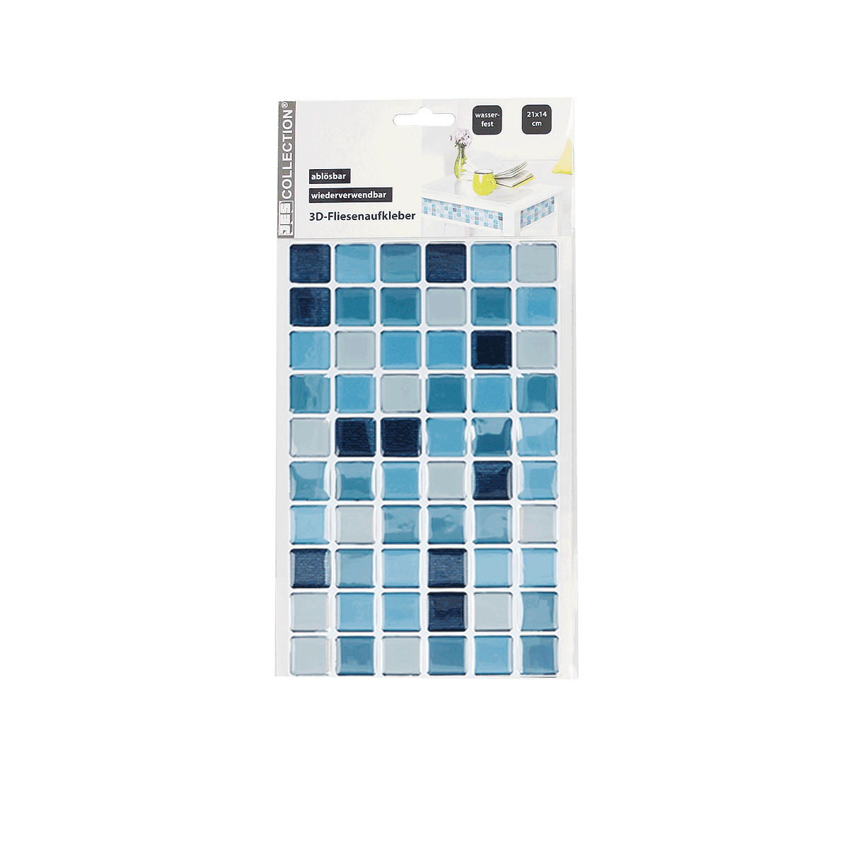 Fliesenaufkleber, 3D-Fliesen, Blaue Muster, Wasserdicht, Wiederverwendbar, 3D-Fliesenaufkleber, Fliesenaufkleber, Blaue Fliesen, Mosaik, Wasserfest, Mosaik-Folio, Fliesenaufkleber, Mosaikfliesen, Blau Töne, Wiederverwendbar