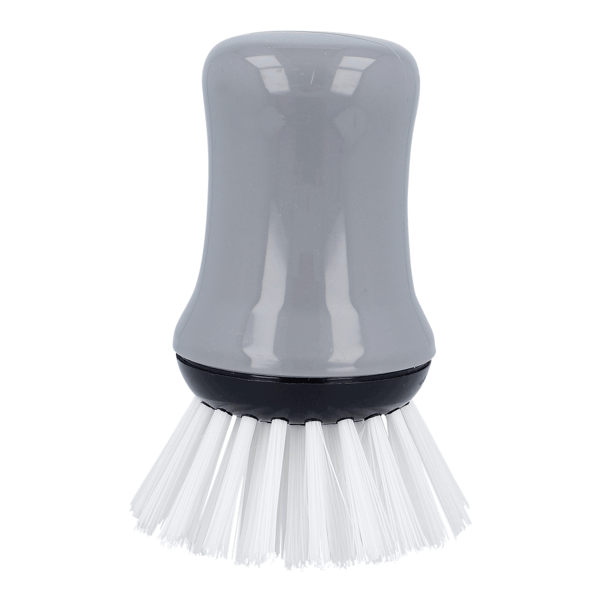 Schrubber, Bürstenkopf, Gebrauchsbürste, Kunststoffgriff, eva-typ, Schrubber, Bürste, Reinigungsbürste, Spülbürste, Handbürste, Bürste, Schrubber, Reinigungswerkzeug, Borstenbürste, grauer Griff