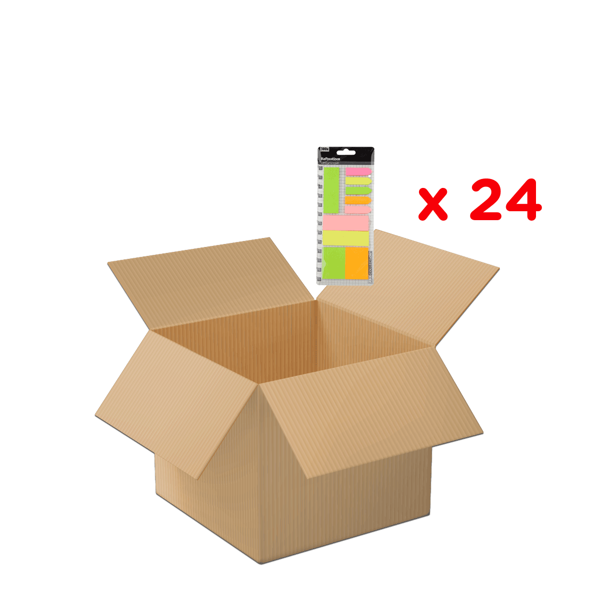 kartonschachtel, umzugskarton, braun, faltbar, inhaltshinweis, Post-it, Notizzettel, Klebezettel, Haushalts-Notizblock, Klebebinder, Kartonbox, Offene Box, Post-it Klebezettel, Klebepunkte, Kartonsammlung