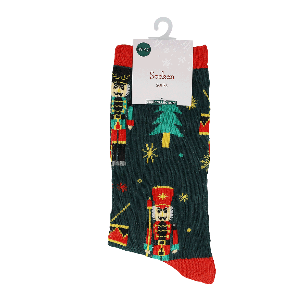 Socken, Weihnachtsmotiv, Nachtwächter, Nussknacker, Elch?