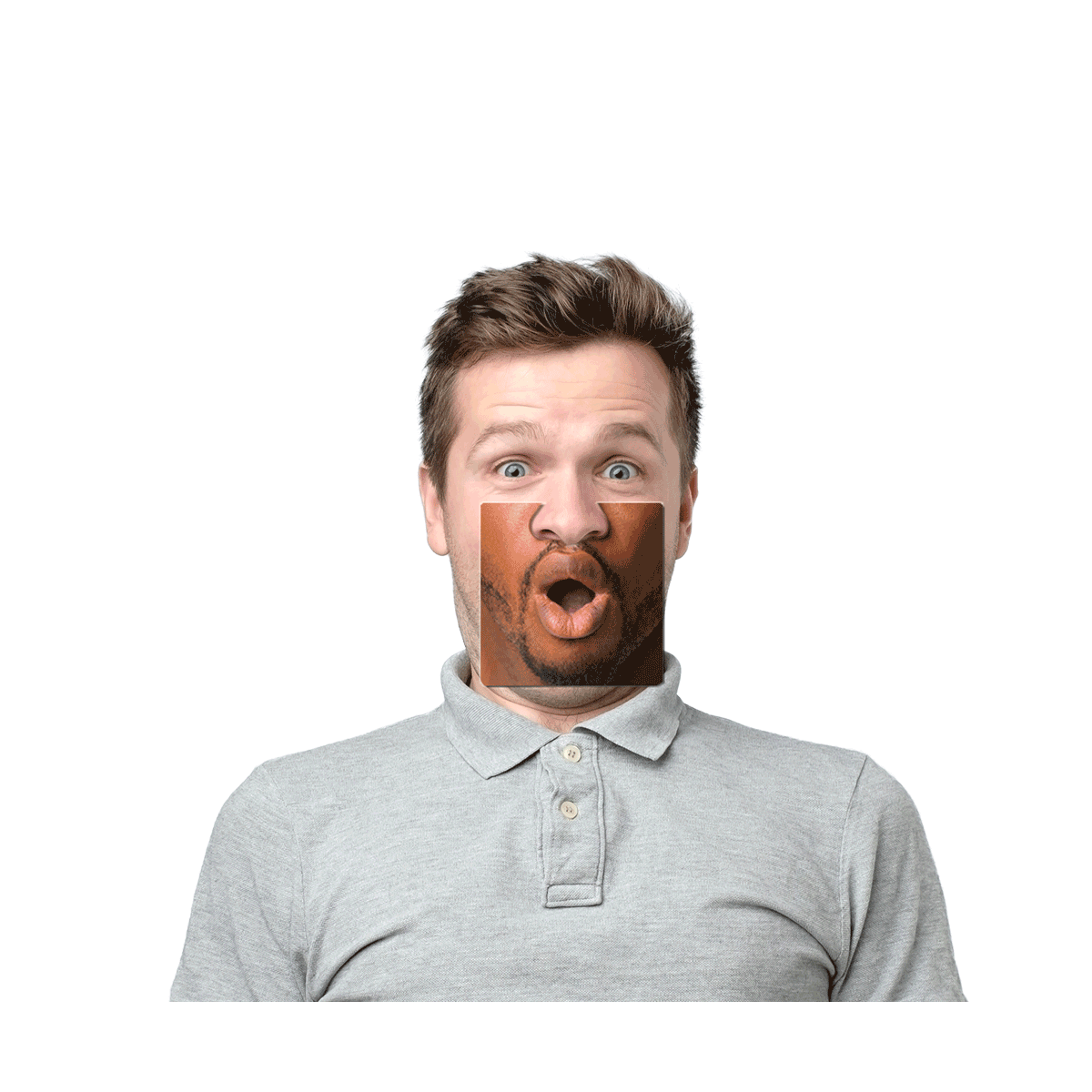 shirt, polo, grau, mann, gesicht-montage, shirt, polo, gray, man, face sticker, shirt, Polo, grau, Mann, witziges Gesichter