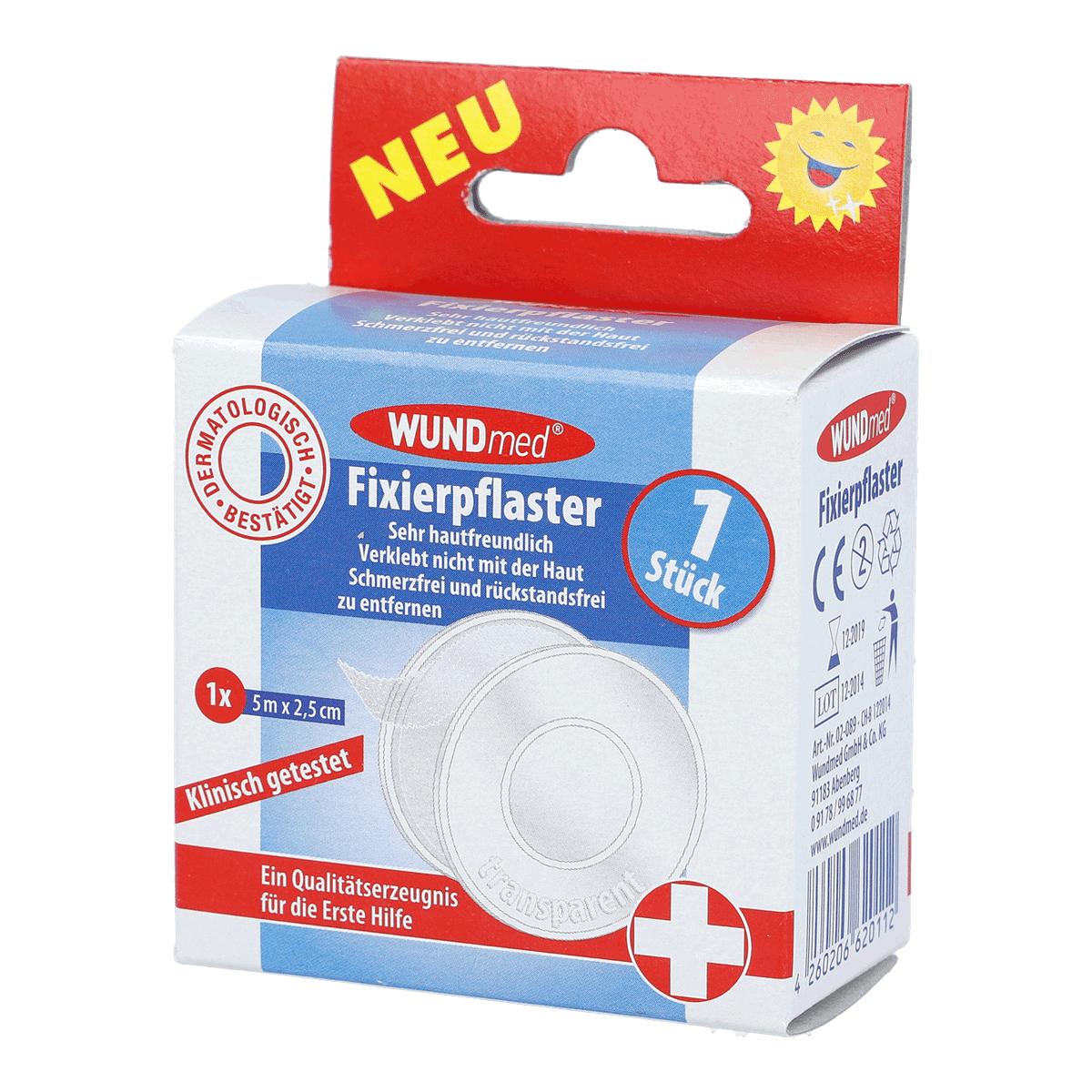 verband, Wundpflaster, Klebeverband, Erste-Hilfe, Medizinprodukt, Wundmed, Fixierpflaster, Klinisch getestet, 1 Stück, 5 cm x 2,5 cm, Erste Hilfe Verband, Wundpflaster, Fixierpflaster, Klinisch getestet, 1 Stück