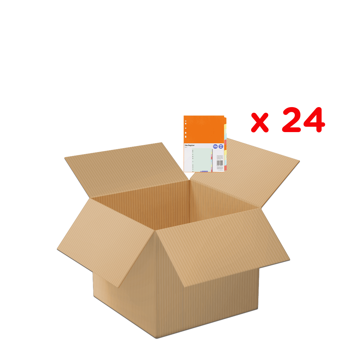 Kartonbox, Offen, Karton, Versandkarton, Packung 24, Kartonbox, Offen, Schachtel, Kartonverpackung, Versandkarton, Kartonbox, Kartonage, Umzugskarton, Streifenmuster, XL-Größe
