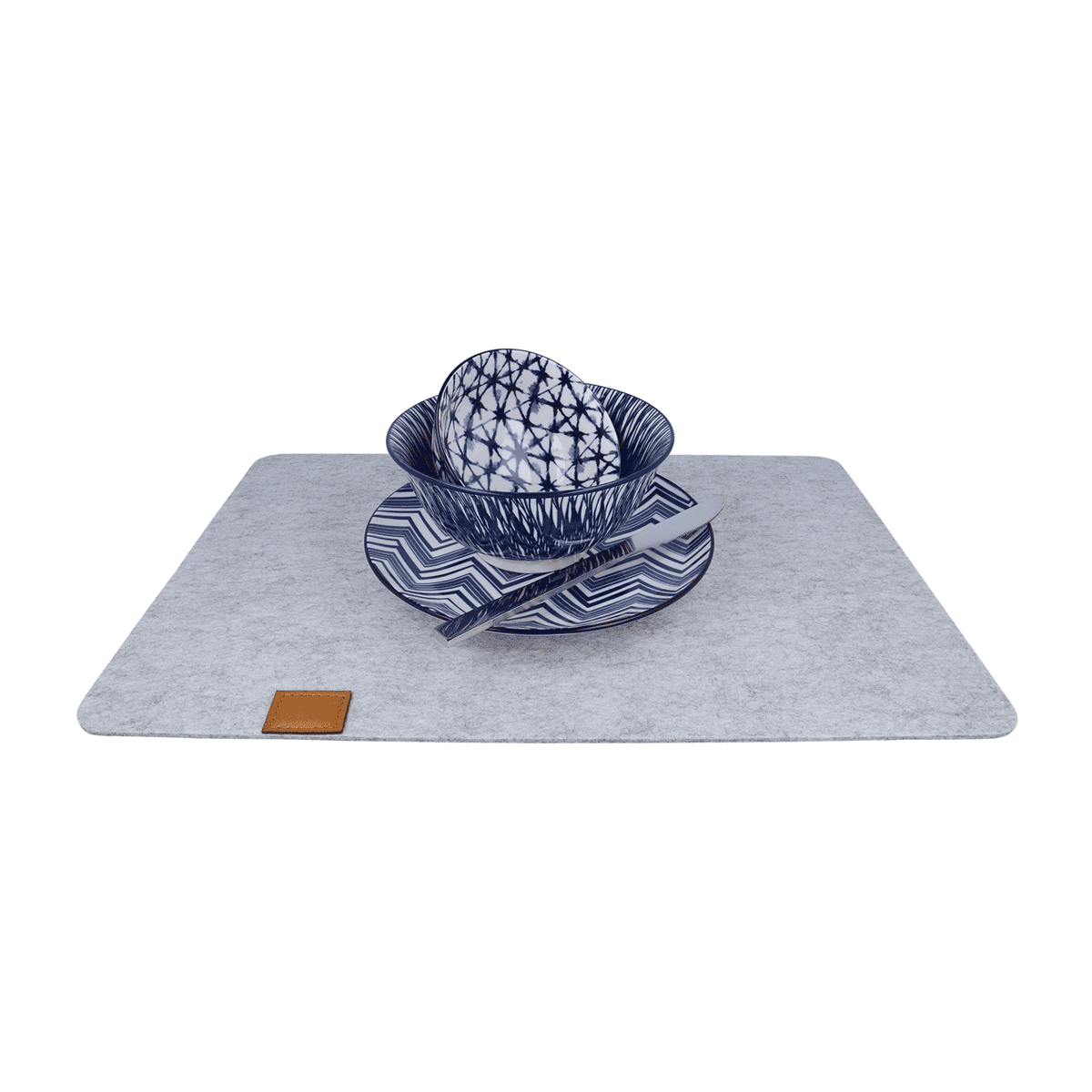 Geschirrset, Teller, Schüssel, Tischset, Muster blau, Essteller-Set, Teller-Set, Schüssel, Tischset, Servierplatte, Teller, Schüssel, Unterteller, Tafel, Muster