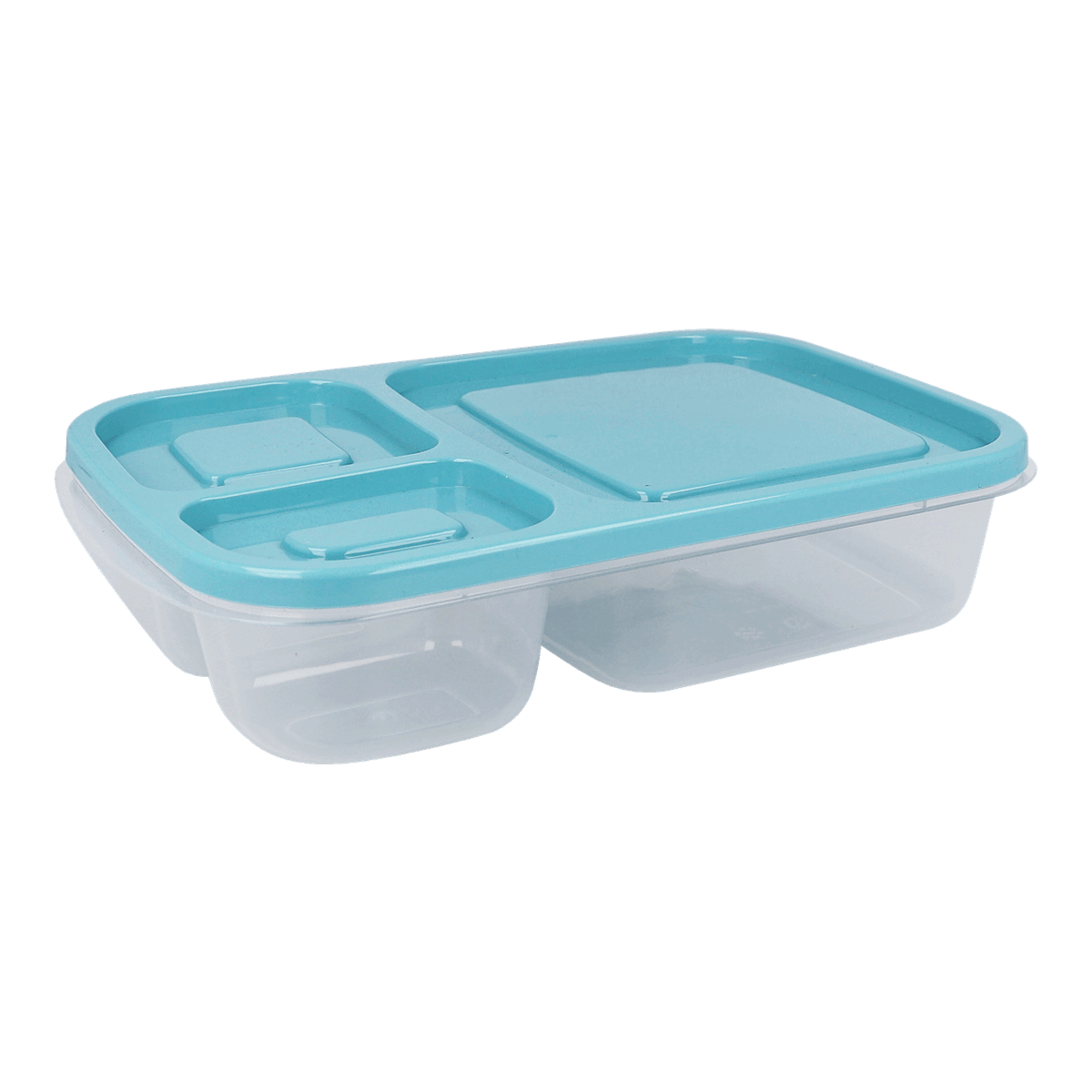 Lunchbox, Schalen, Mahlzeitenvorbereitung, Kunststoff, Blaues Deckel, Lunchbox, Bento, Fächer, Fächeraufteilung, Kunststoff turquoise, Lunchbox, Bento, Divided, Plastic, Turquoise