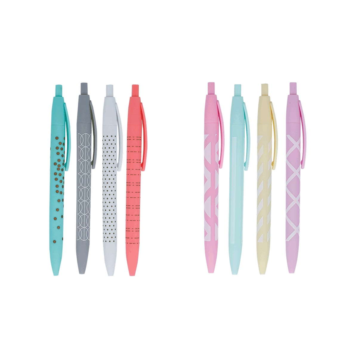 Kugelschreiber, Stift, Mechanische Stift, Gelstift, Patterned pens, Kugelstift, Gelschreiber, Stift, Muster, Pastell, Kugelschreiber, Stift, Mehrfarbig, Muster, Clip