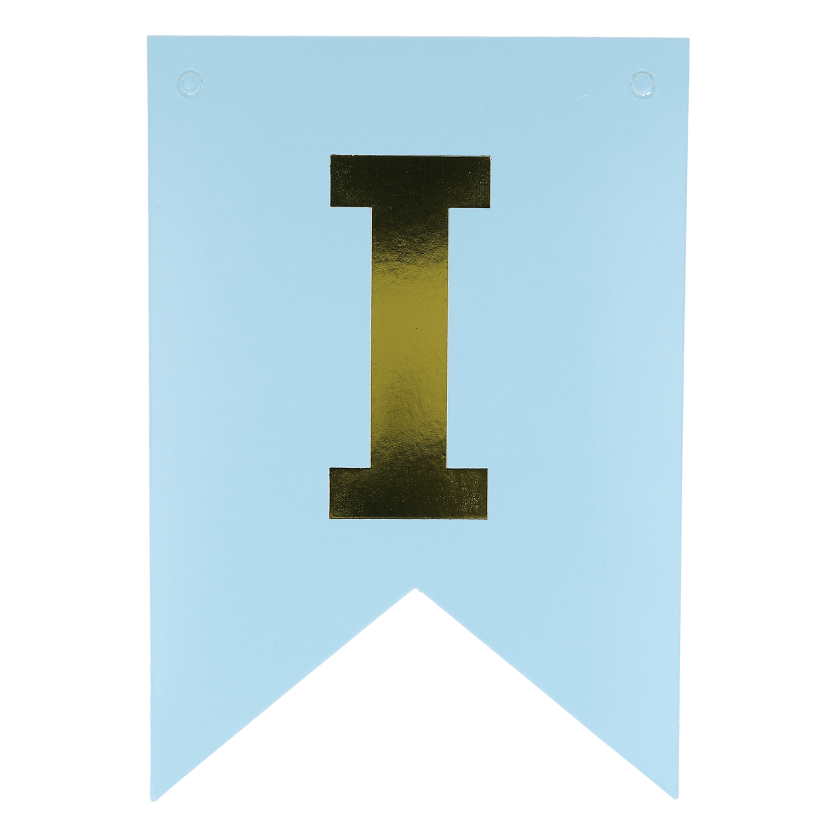 Banner, Flag, Papierbanner, Deko Fähnchen, Dekorationsbanner, Banner, Flag, I-shape, metallisch-gold, hellblau, Banner, Flag, I-Form, Gold, Lightblau
