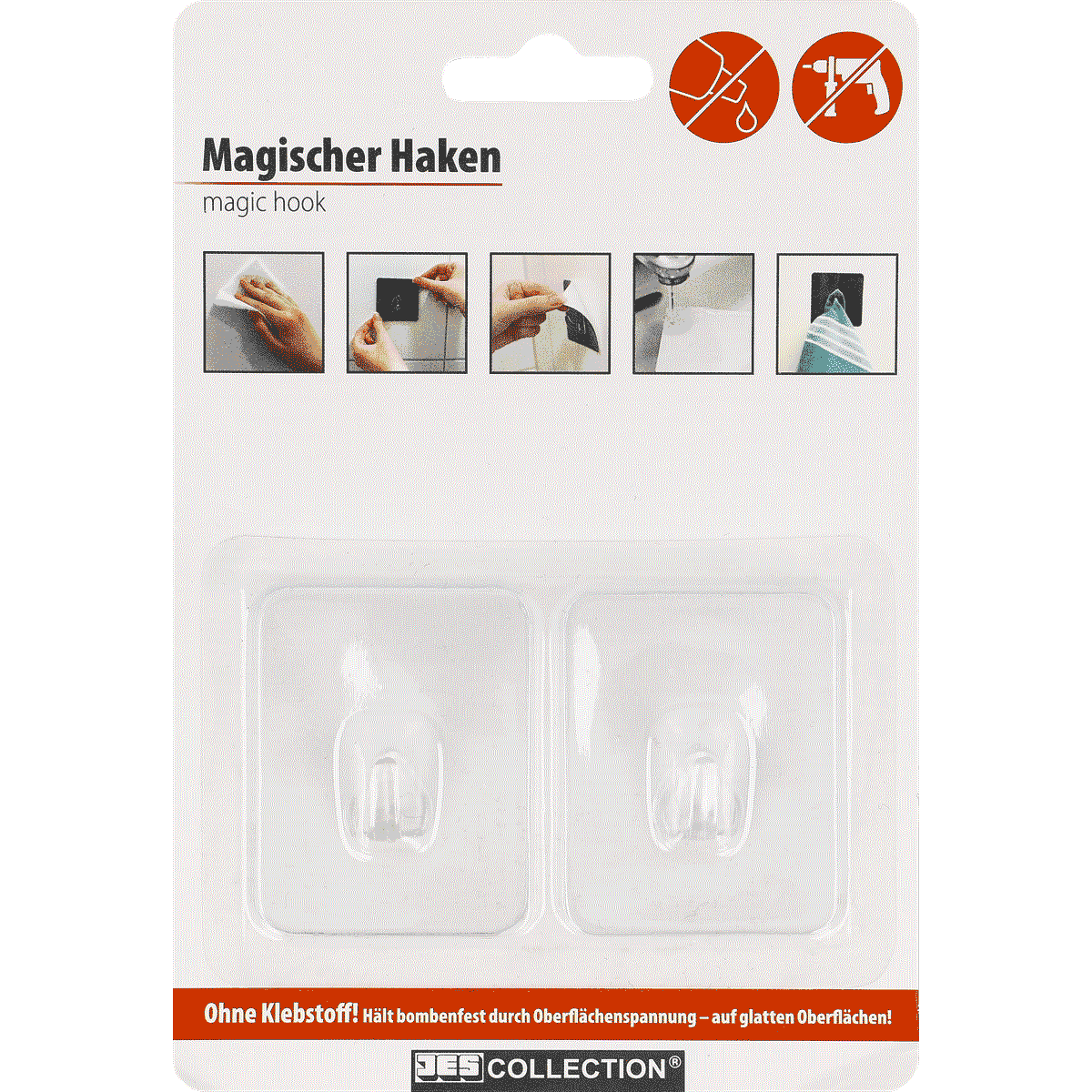 Magischer Haken, Haken, Schnittstelle, Klebefläche, Verpackung, magischer haken, haken, ads47??, magischer haken, adhäsivlos, haken flexibel, magnetischer haken, doppelhaken