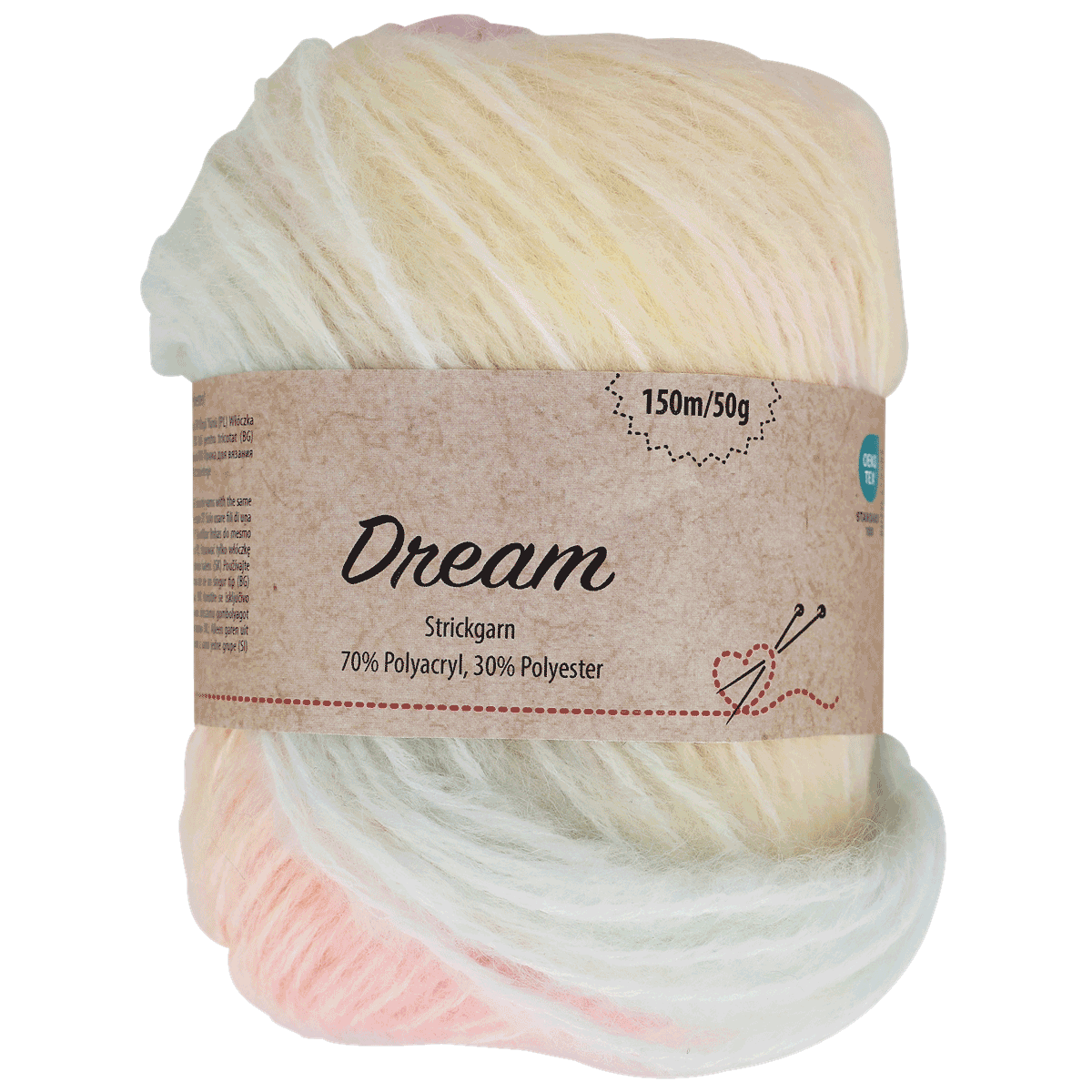 Dream, Strickgarn, 70% Polyacryl, 30% Polyester, Pastellfarben, Fadenwolle, Mehrfarbig, Strickgarn, 70% Polyacryl, 30% Polyester, Strickgarn, 70% Polyacryl, 30% Polyester, Mehrfarbig, Drahtloses Garn