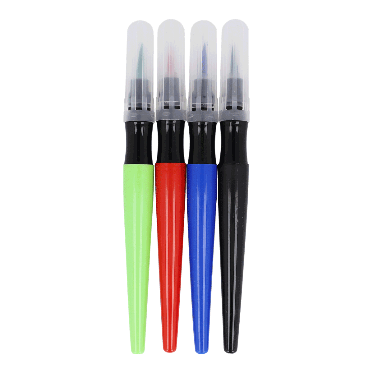 Marker pens, Permanent markers, Assorted colors, Chisel tip, Transparent cap, Stift, Kugelschreiber, Knickstift, Mehrfarbige Stifte, Tintenstift, Kugelschreiber, Kunststoff, Mehrfarbig, Kappenclip, Rundkörper