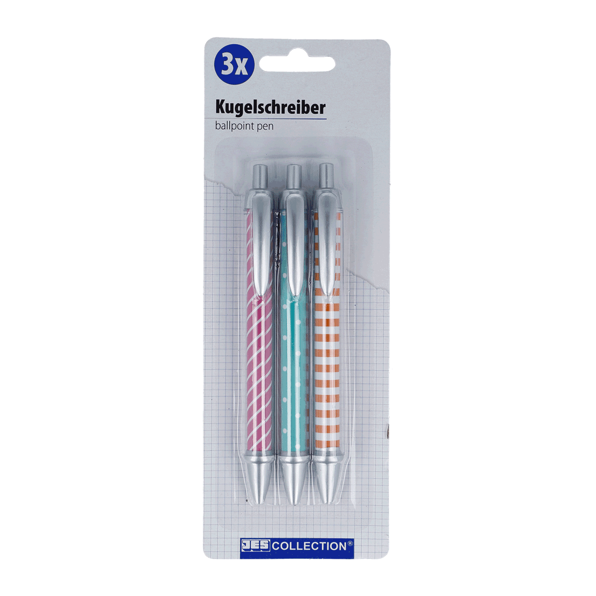 Kugelschreiber, Ballpoint, Pen, Mehrfachpack, Gemustert, Kugelschreiber, Ballpoint, Streifen, Pastell, Satz, Kugelschreiber, Ballpoint Pen, 4 Farben, gestreift, Kappen