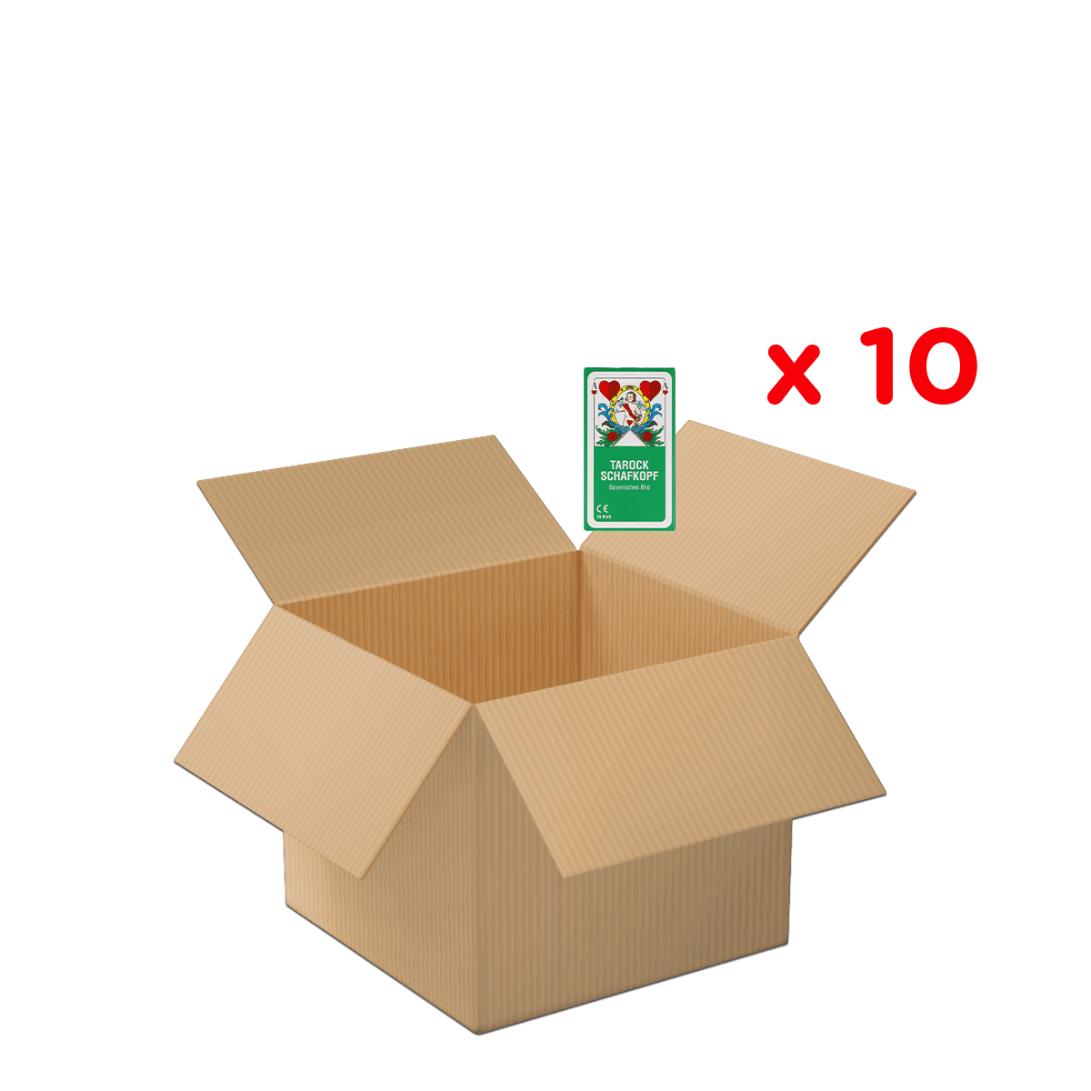 Karton, Kartonschachtel, Offen, 20x20x20 cm, Set x10