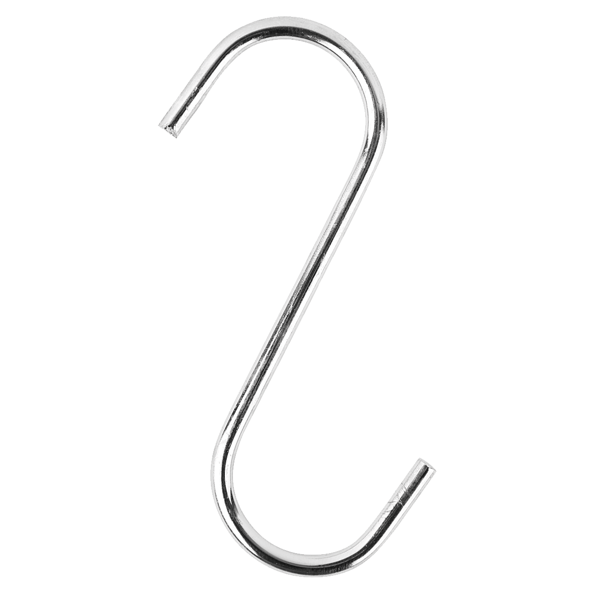 Haken, Zubehör, Stahl, Verchromt, Schraubenform, Haken, Stahl, Chrome, Garderobenhaken, Schraubhaken, Haken, Hakenstahl, Kleiderhaken, Metallischer Haken, Aufhängung