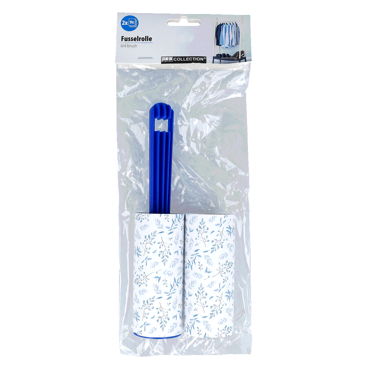 Lint brush, Fusselfrolle, Wandrollen-Set, Blau, Muster(blau), Fusselrolle, Wäschebürste, Roller, Stoffbürste, Waschzubehör, Lint brush, Fusselfrolle, Kleiderbügel, Kleideraufhänger, Kleiderpflege